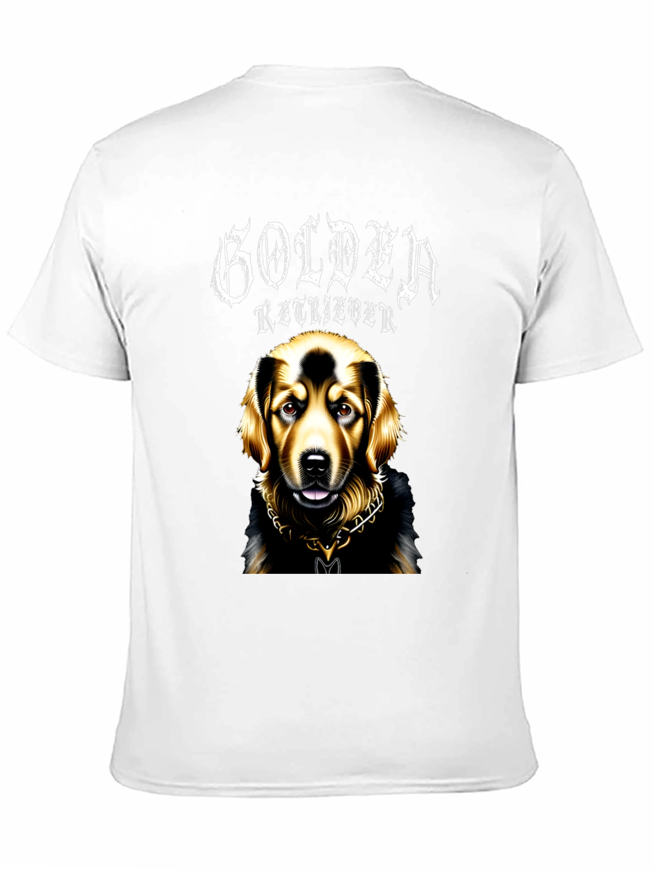 Golden Retriever Dog Graphic Black T-Shirt