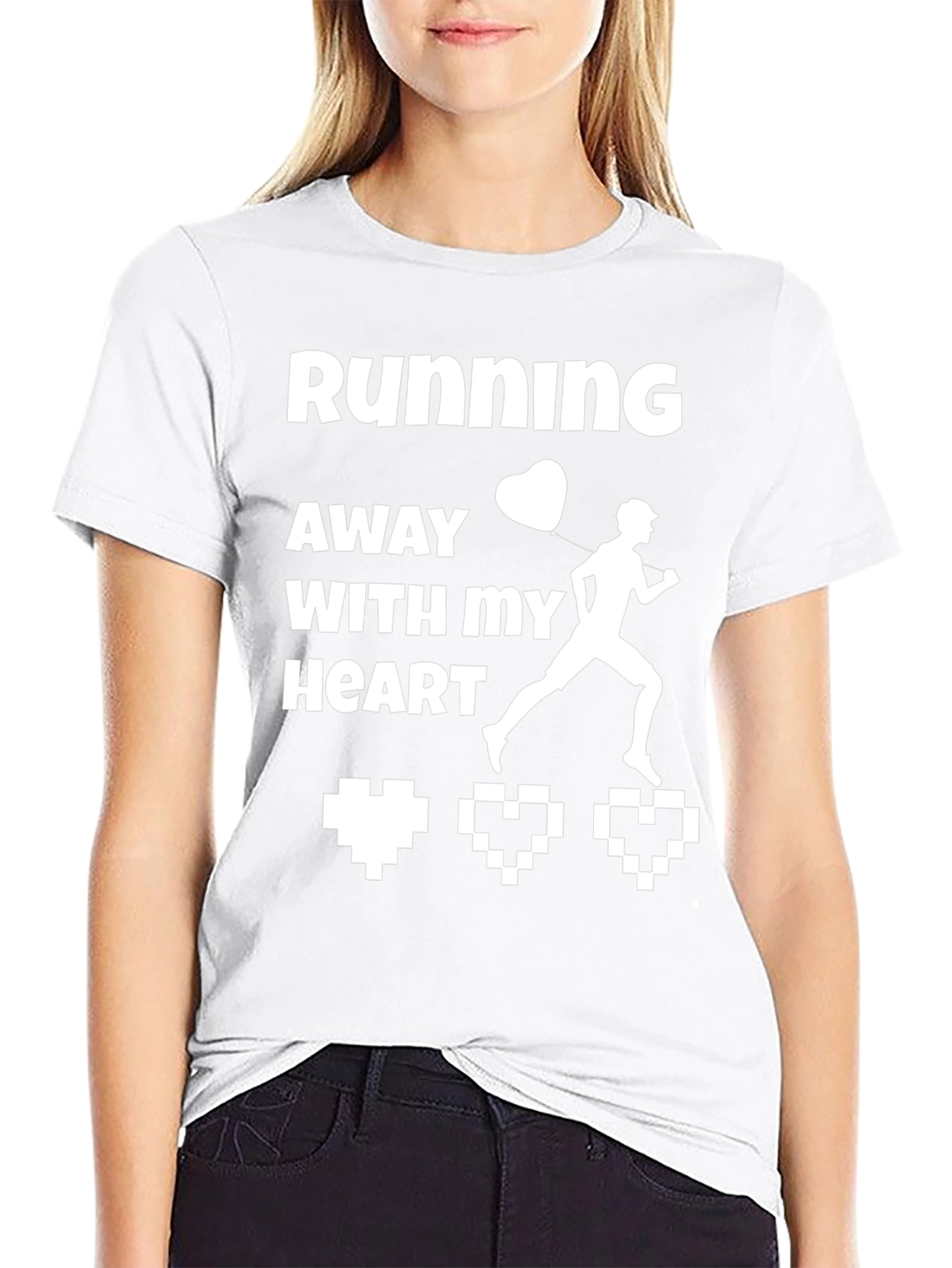 Running Away With My Heart Novelty Graphic Tee