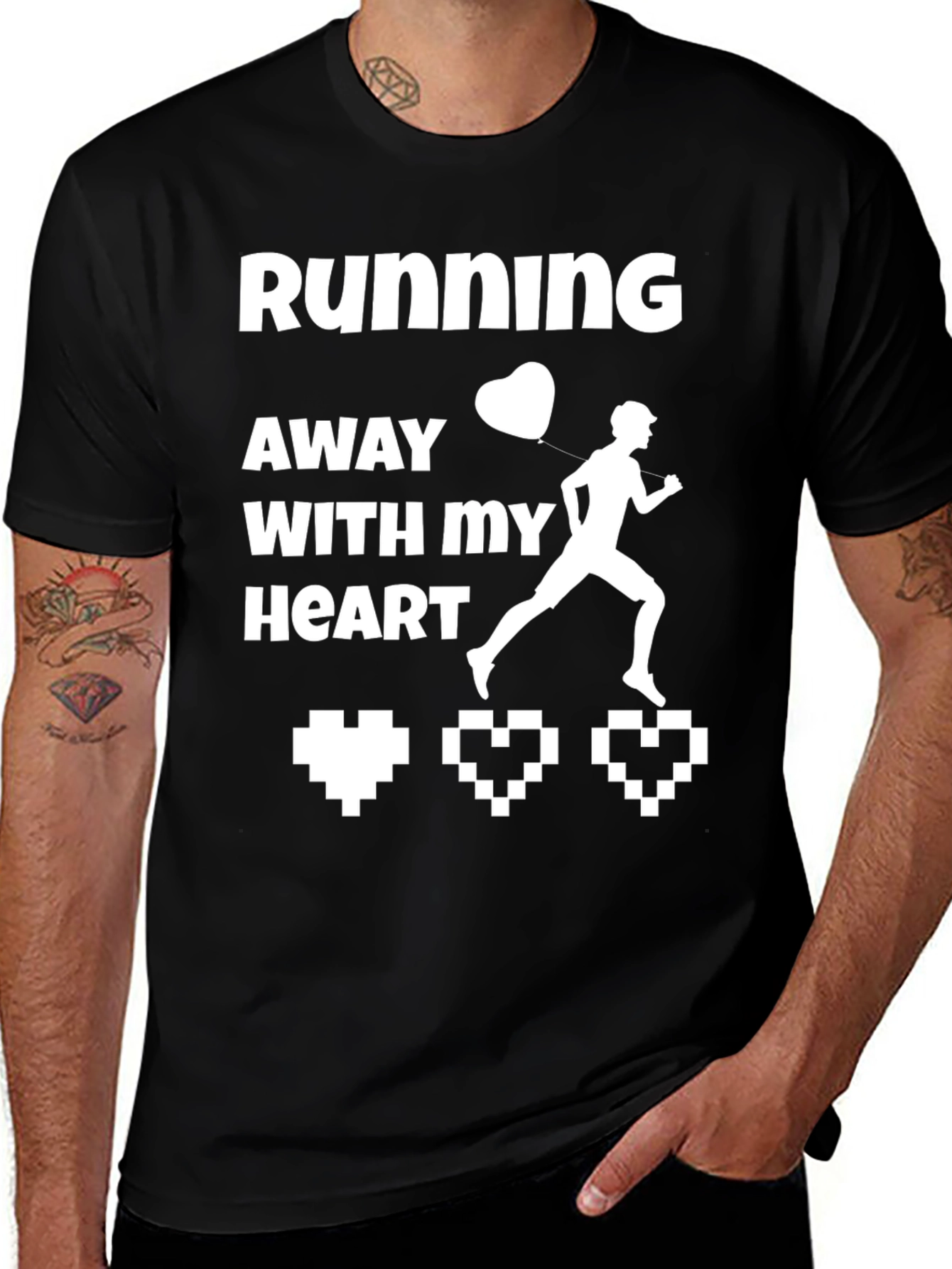 Running Away With My Heart Novelty Graphic Tee