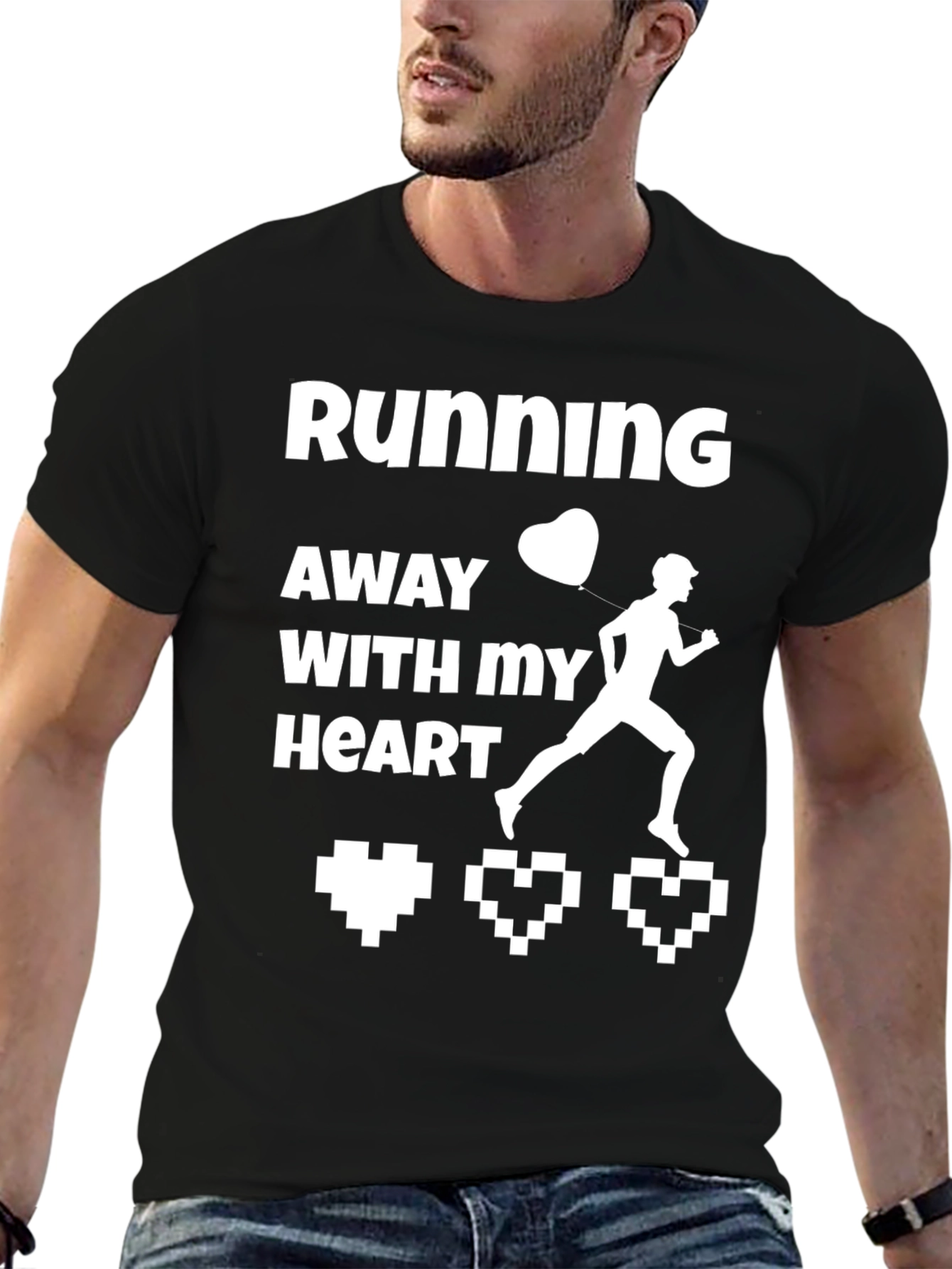 Running Away With My Heart Novelty Graphic Tee