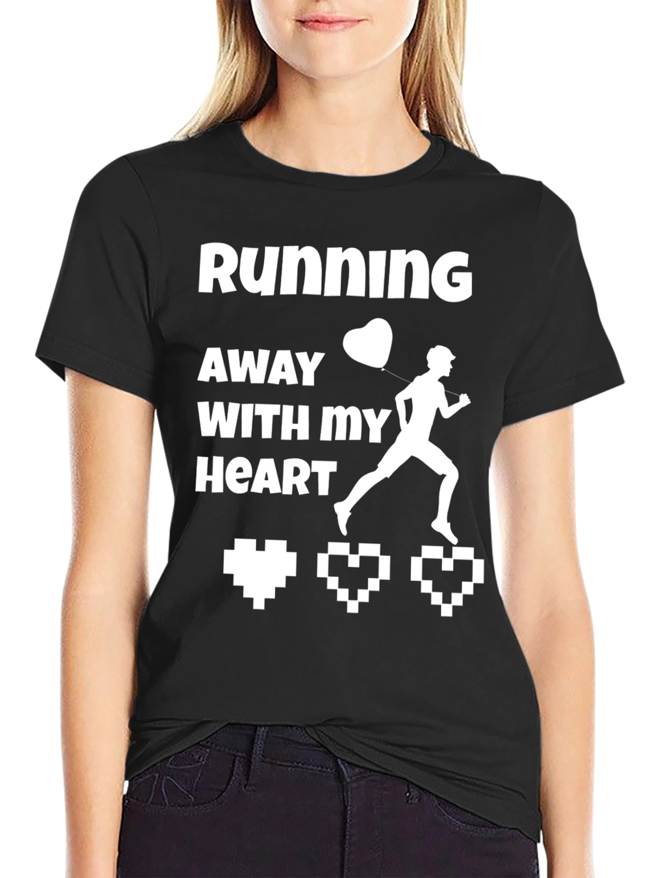 Running Away With My Heart Novelty Graphic Tee