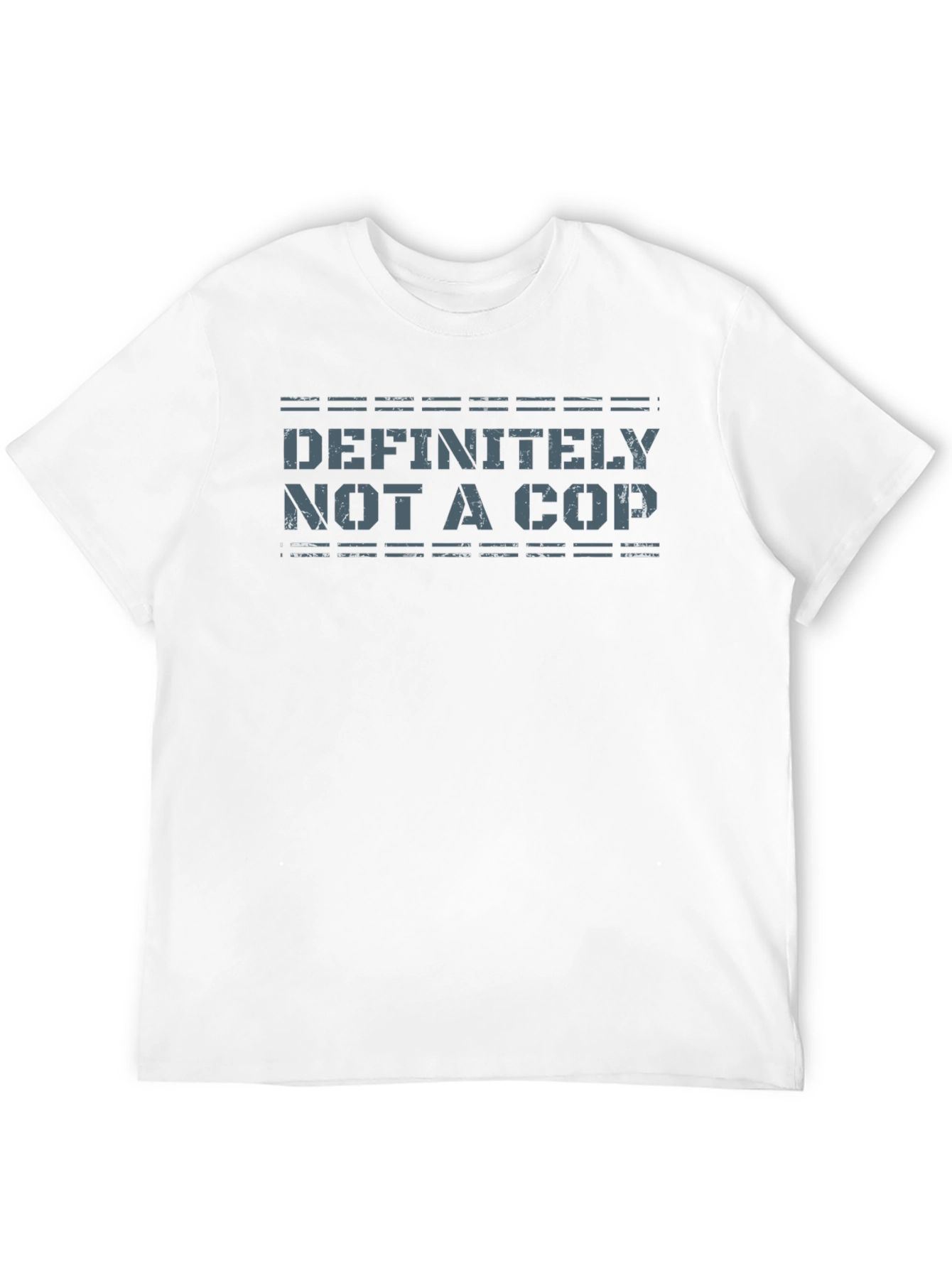 Definitely Not a Cop Mens Black T-Shirt