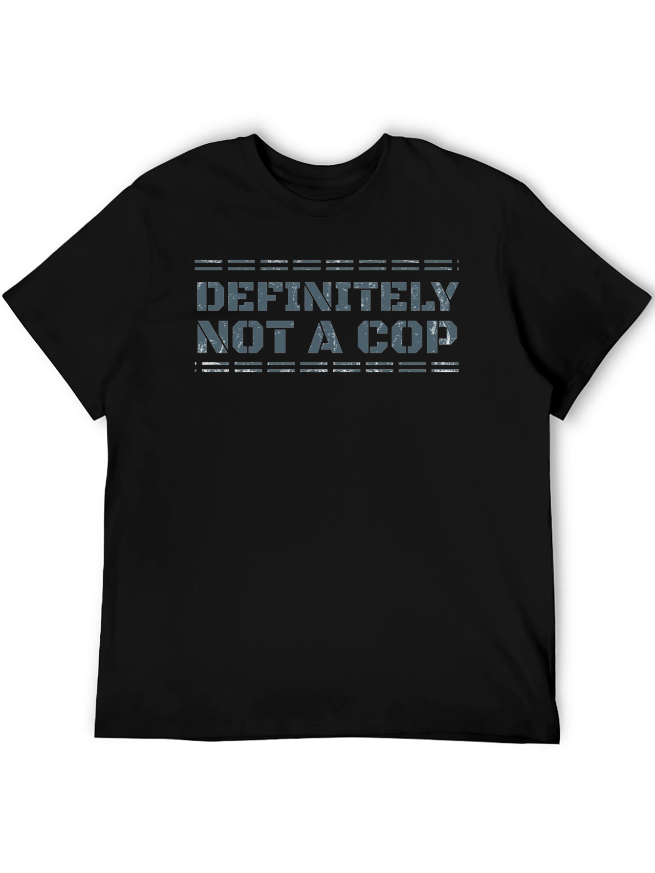 Definitely Not a Cop Mens Black T-Shirt
