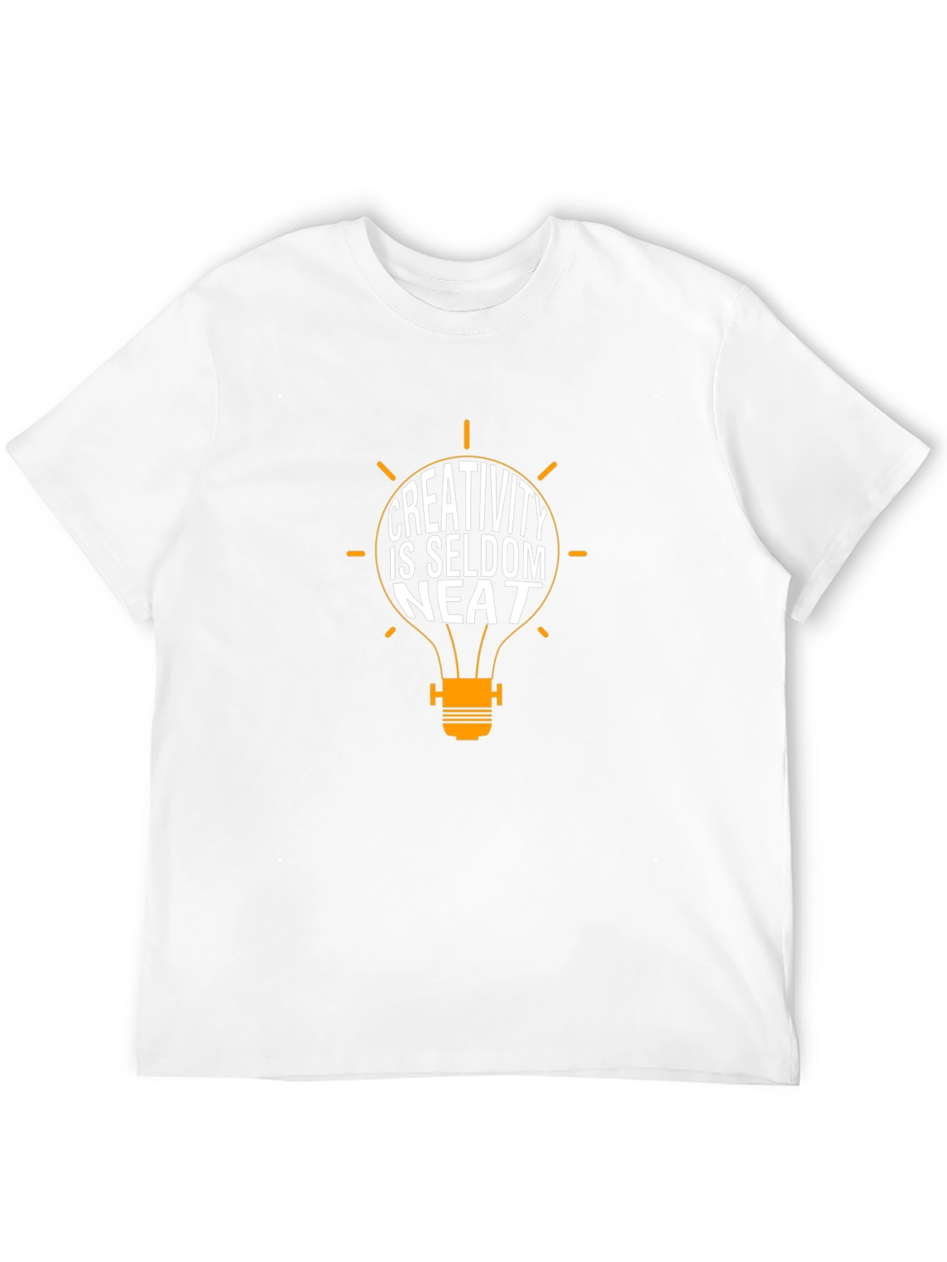 Creativity is Seldom Neat Black Graphic Tee