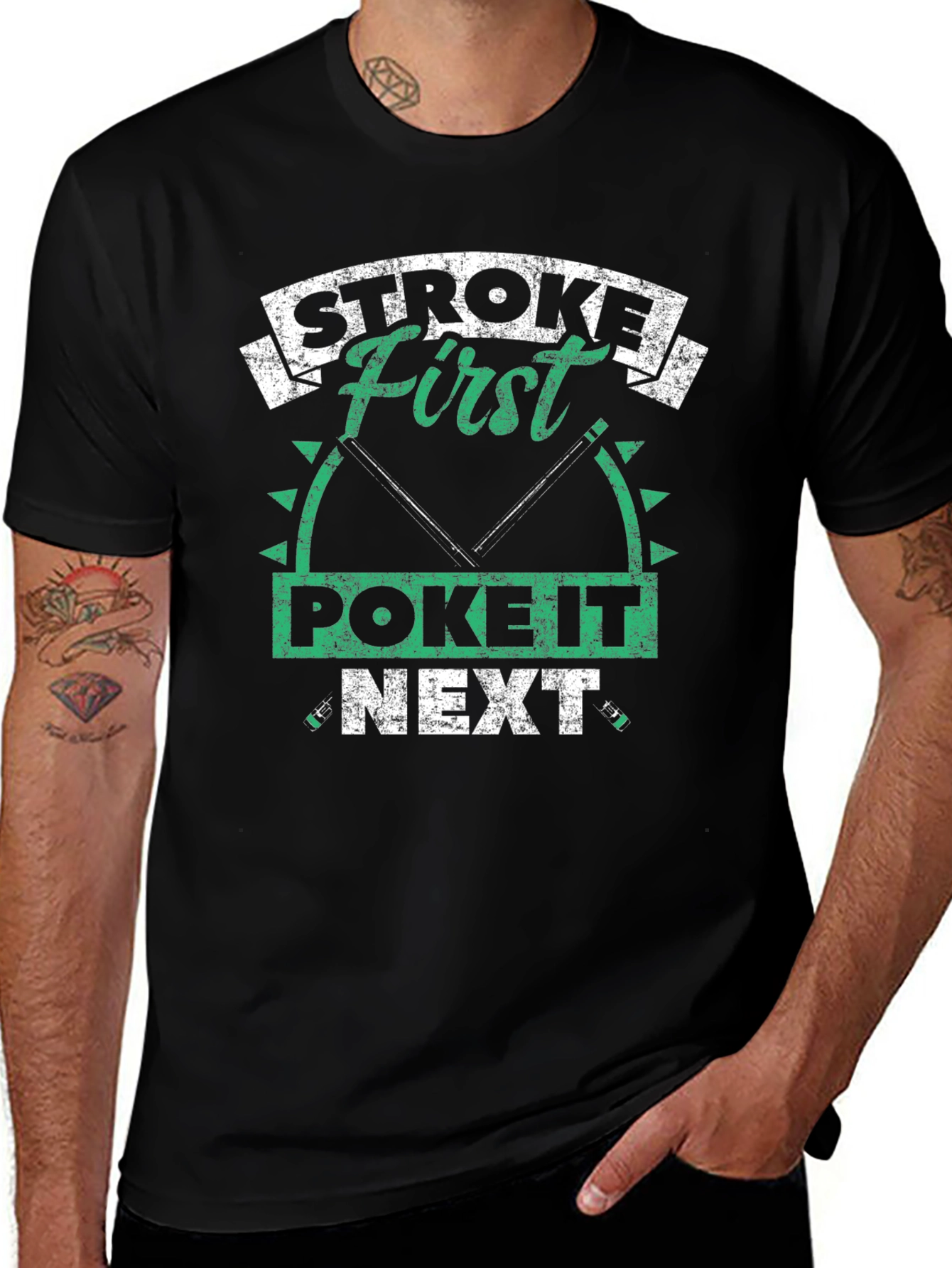 Stroke First Poke It Next Fishing T-Shirt