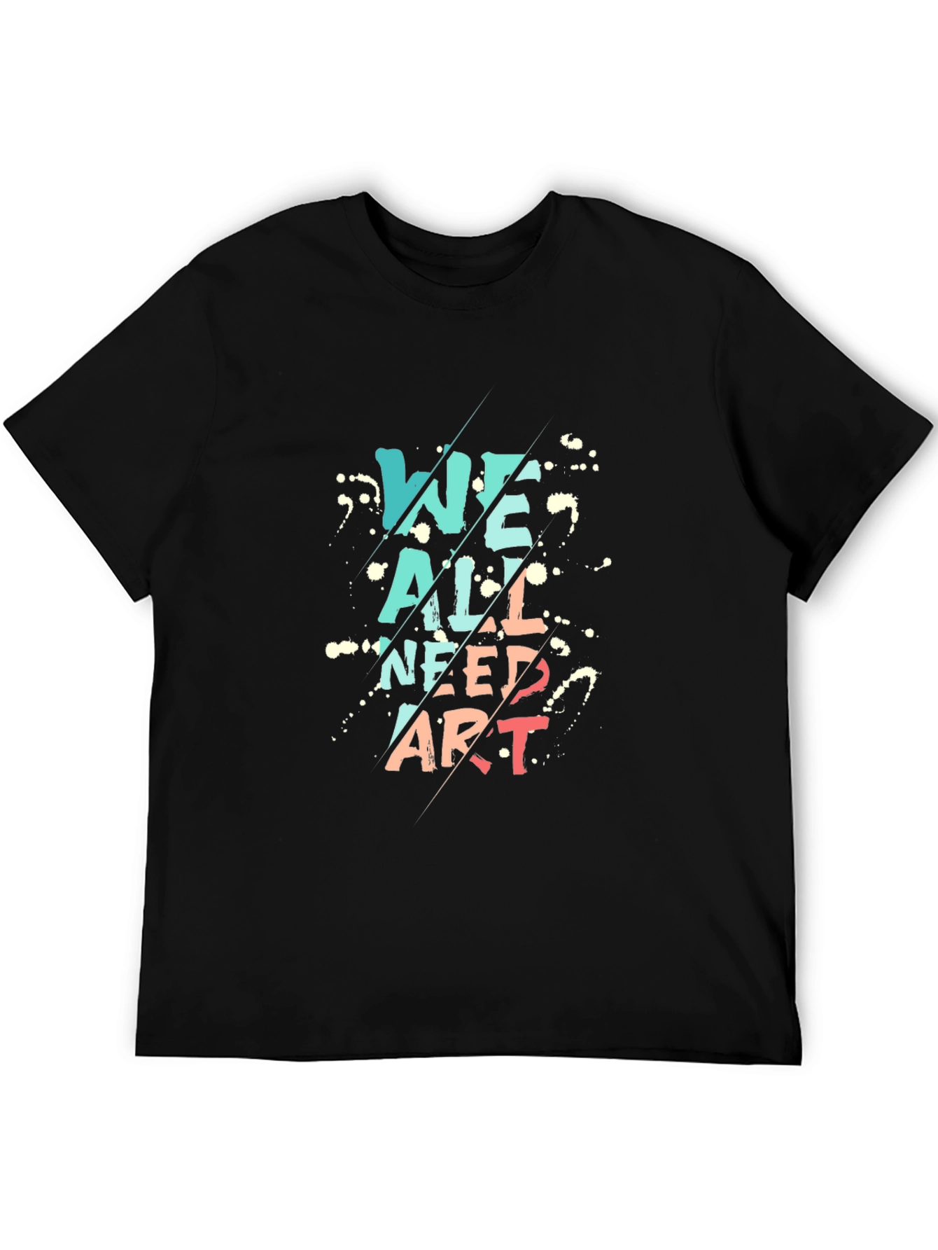 We All Need Art Black Graphic Tee
