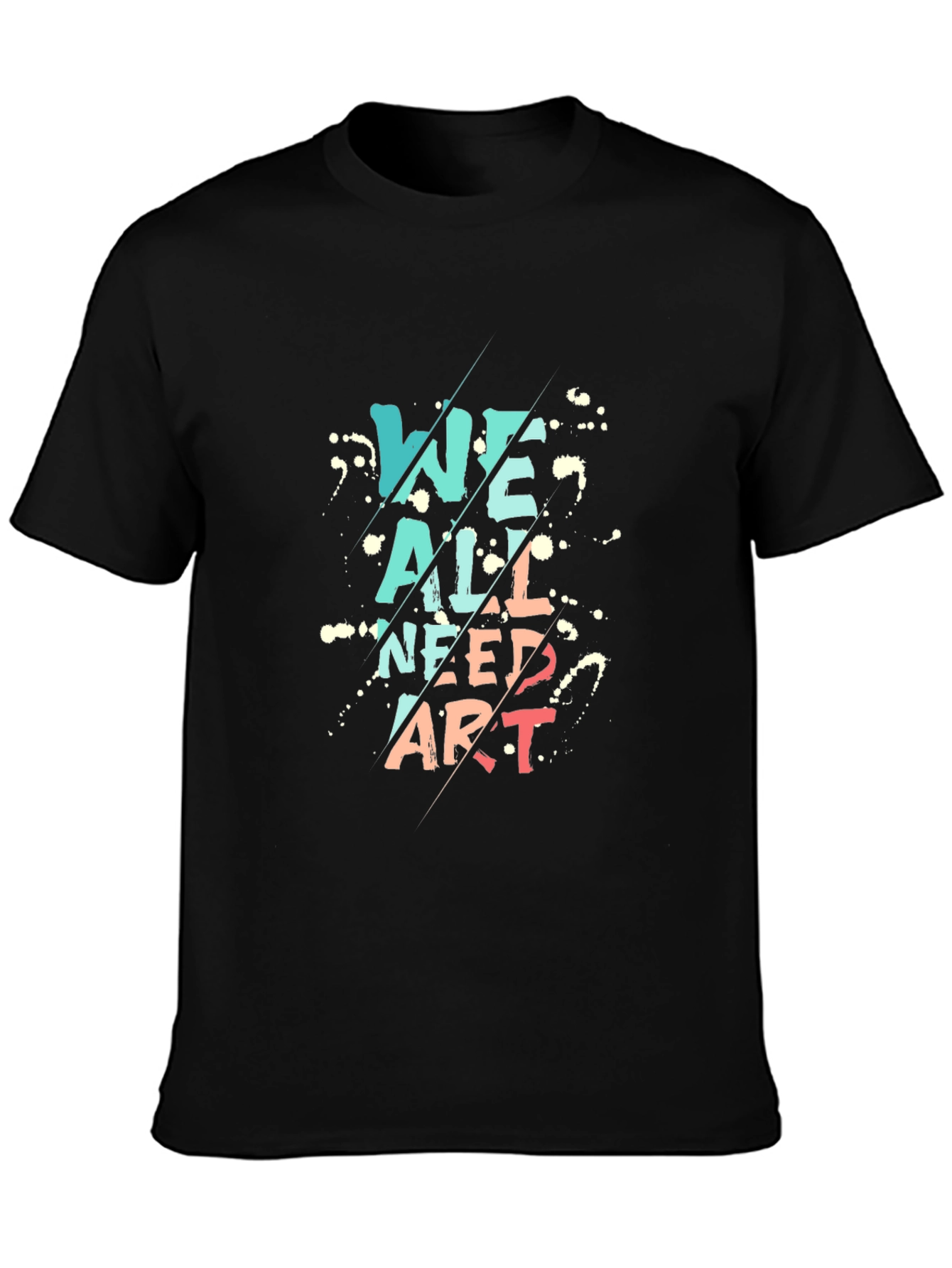 We All Need Art Black Graphic Tee