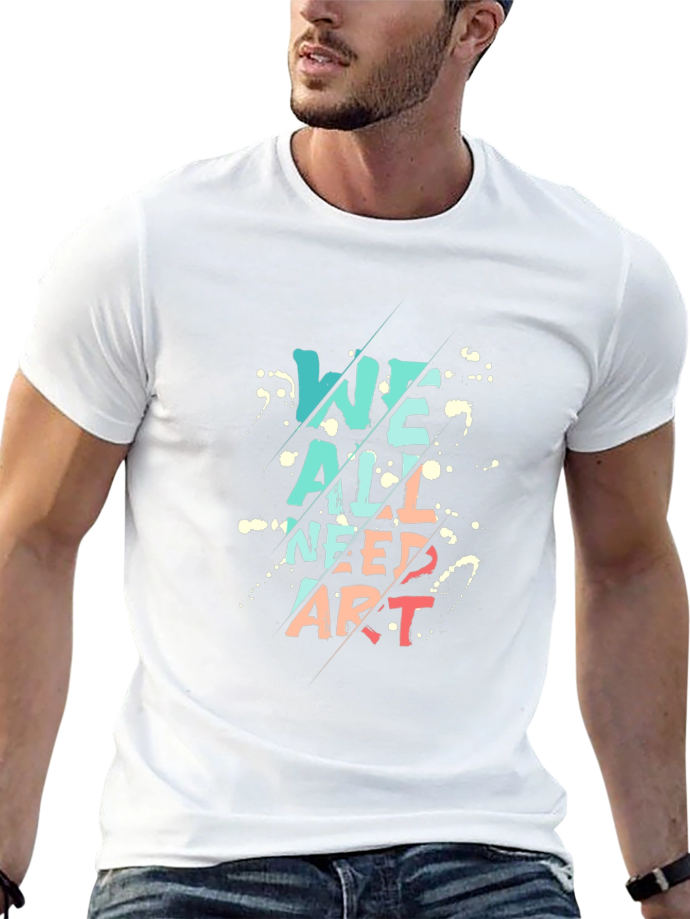 We All Need Art Black Graphic Tee