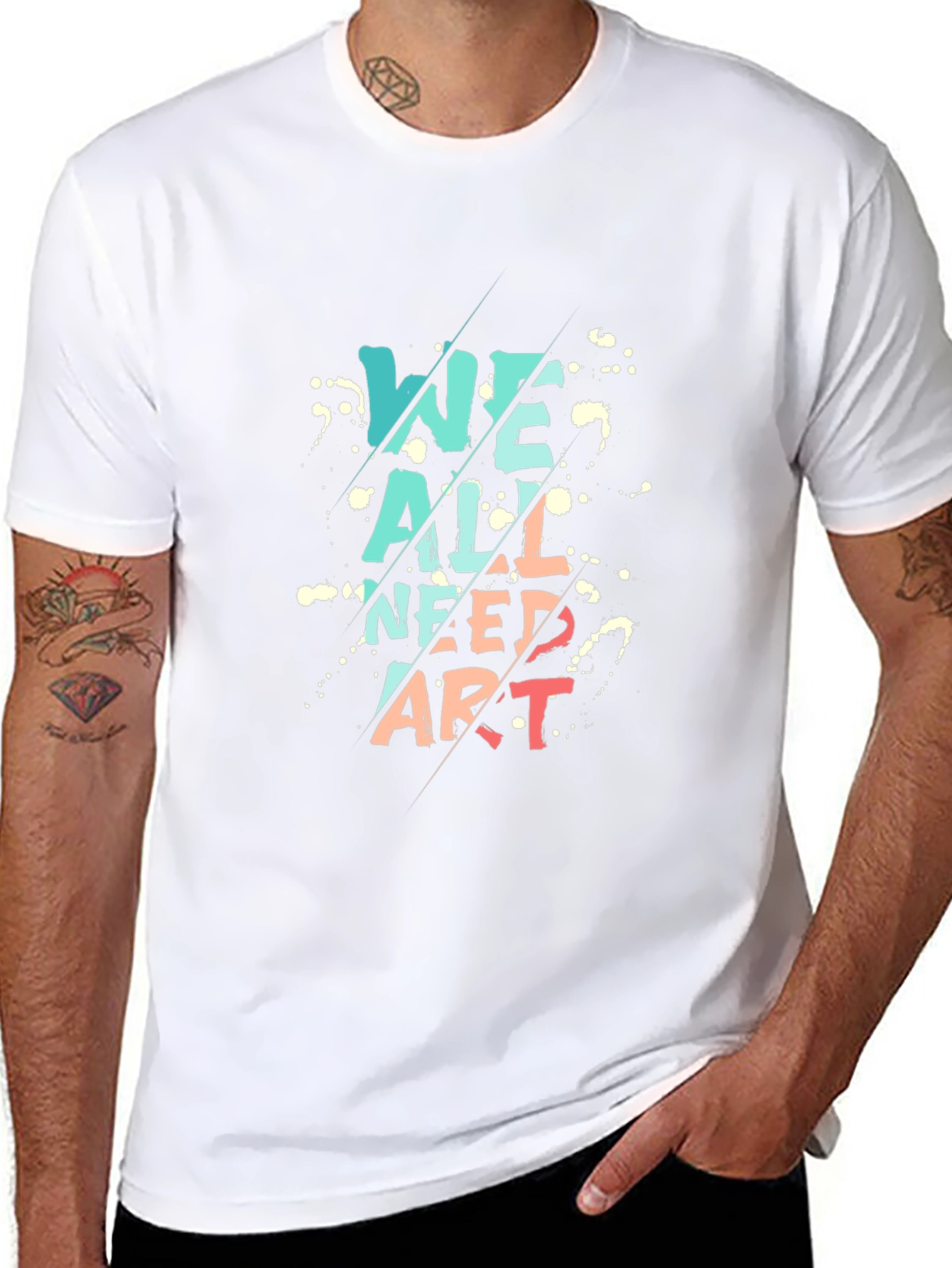 We All Need Art Black Graphic Tee