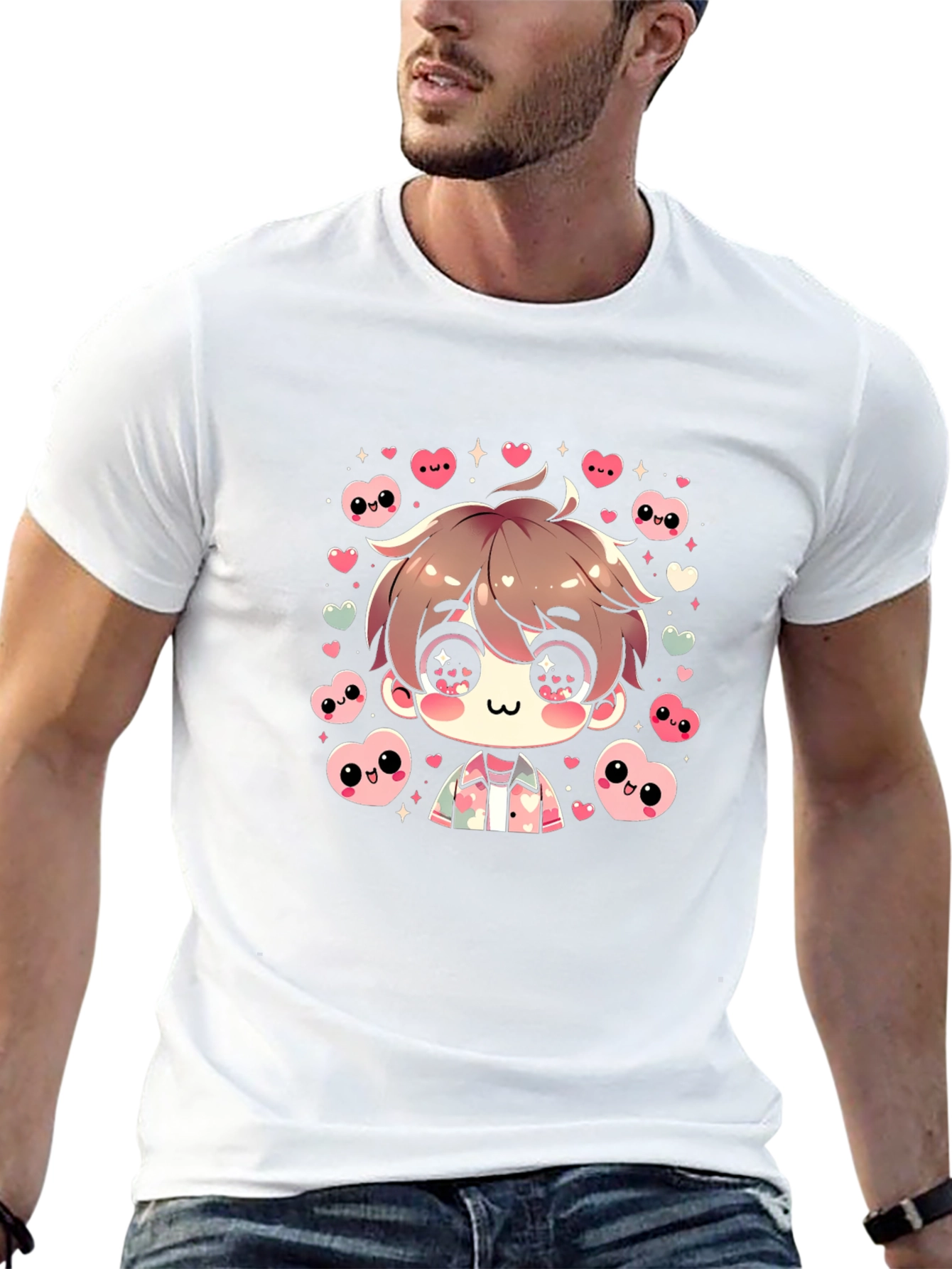 Anime Style Graphic Tee - Cute Kawaii Design