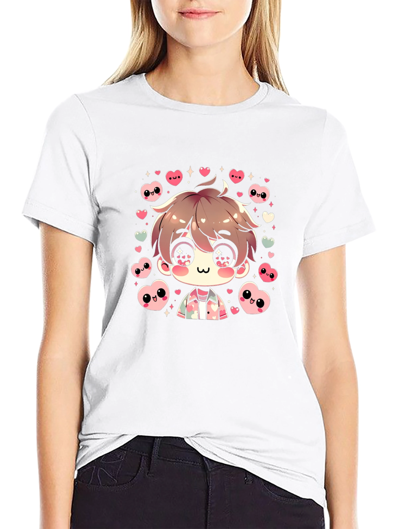 Anime Style Graphic Tee - Cute Kawaii Design