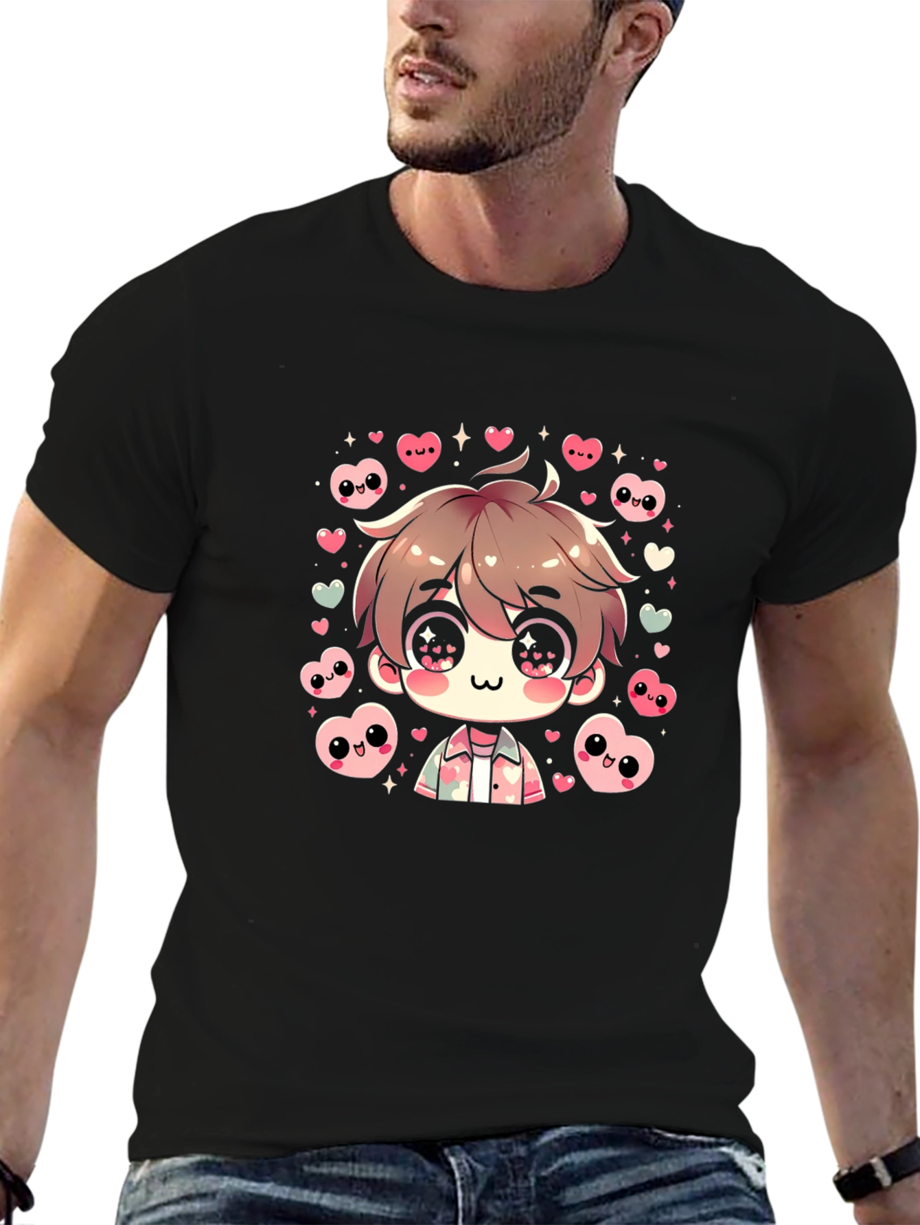 Anime Style Graphic Tee - Cute Kawaii Design