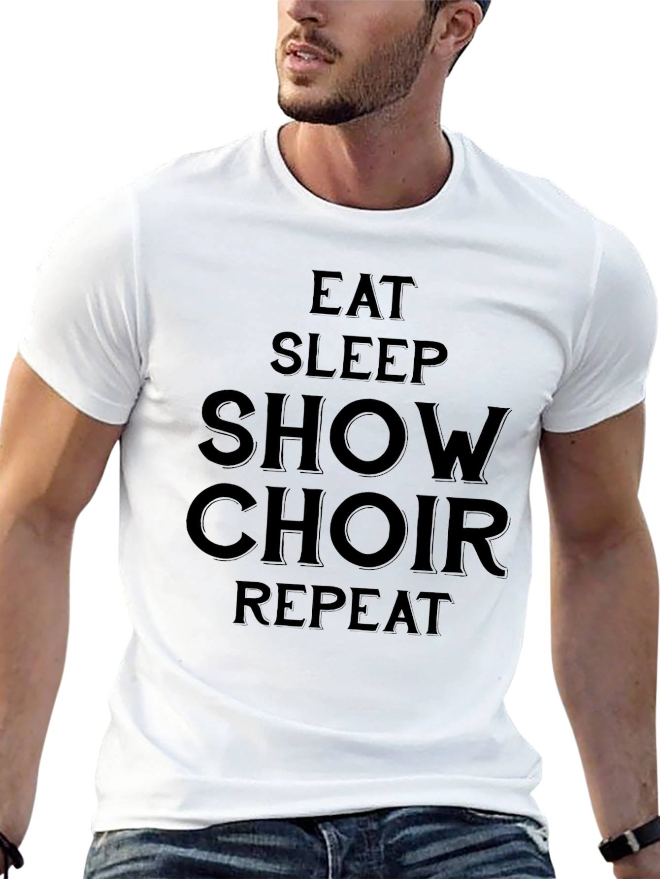 Eat Sleep Show Choir Repeat Black T-Shirt