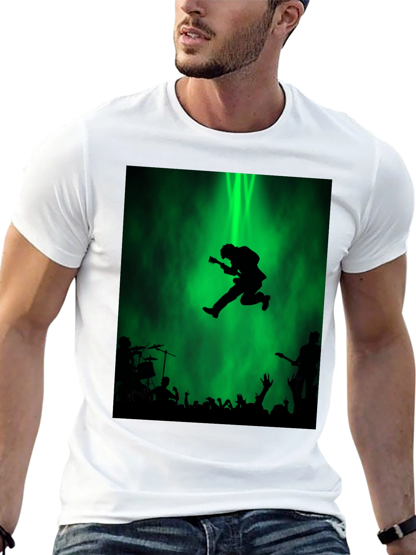 Rock Concert Graphic Tee - Black