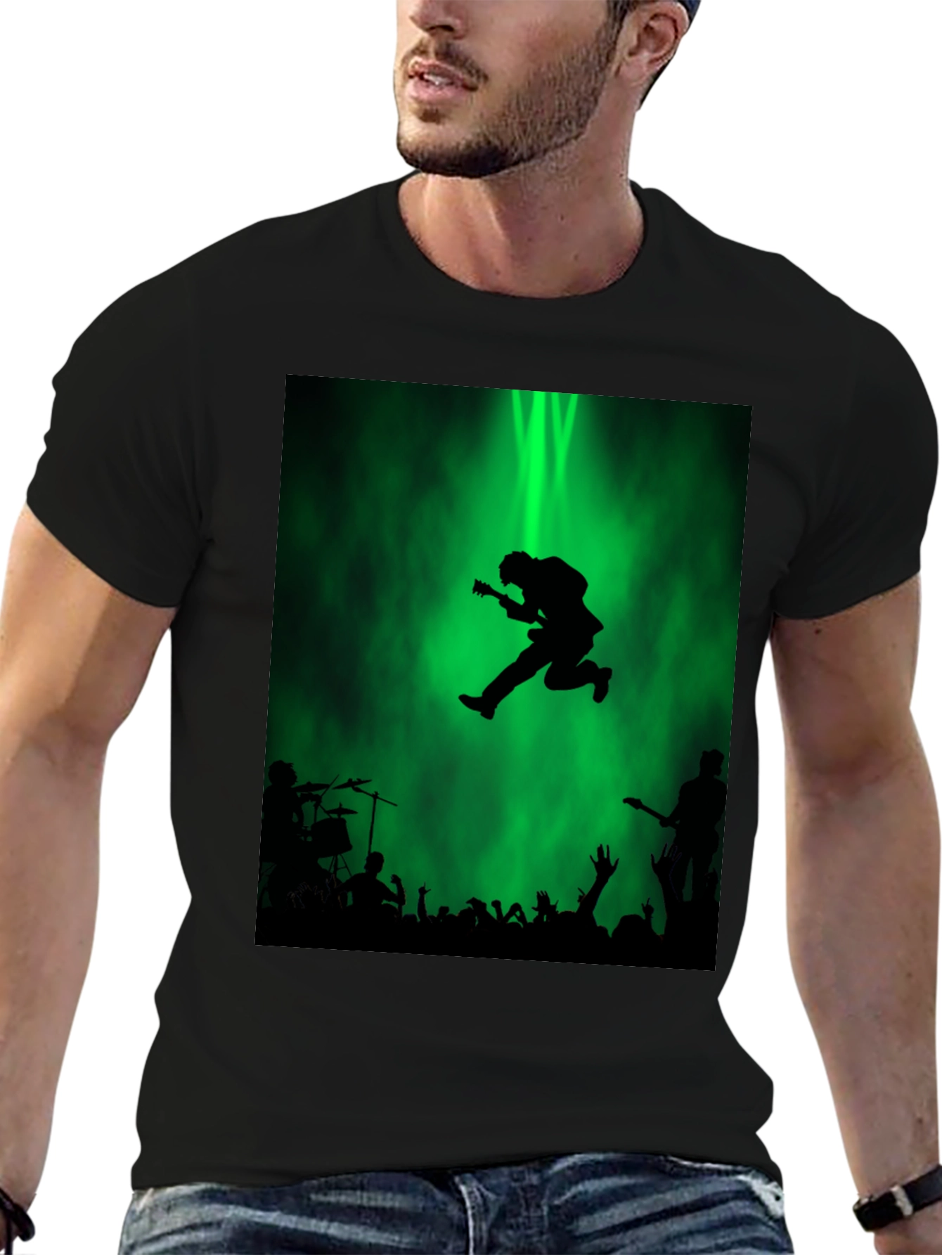 Rock Concert Graphic Tee - Black