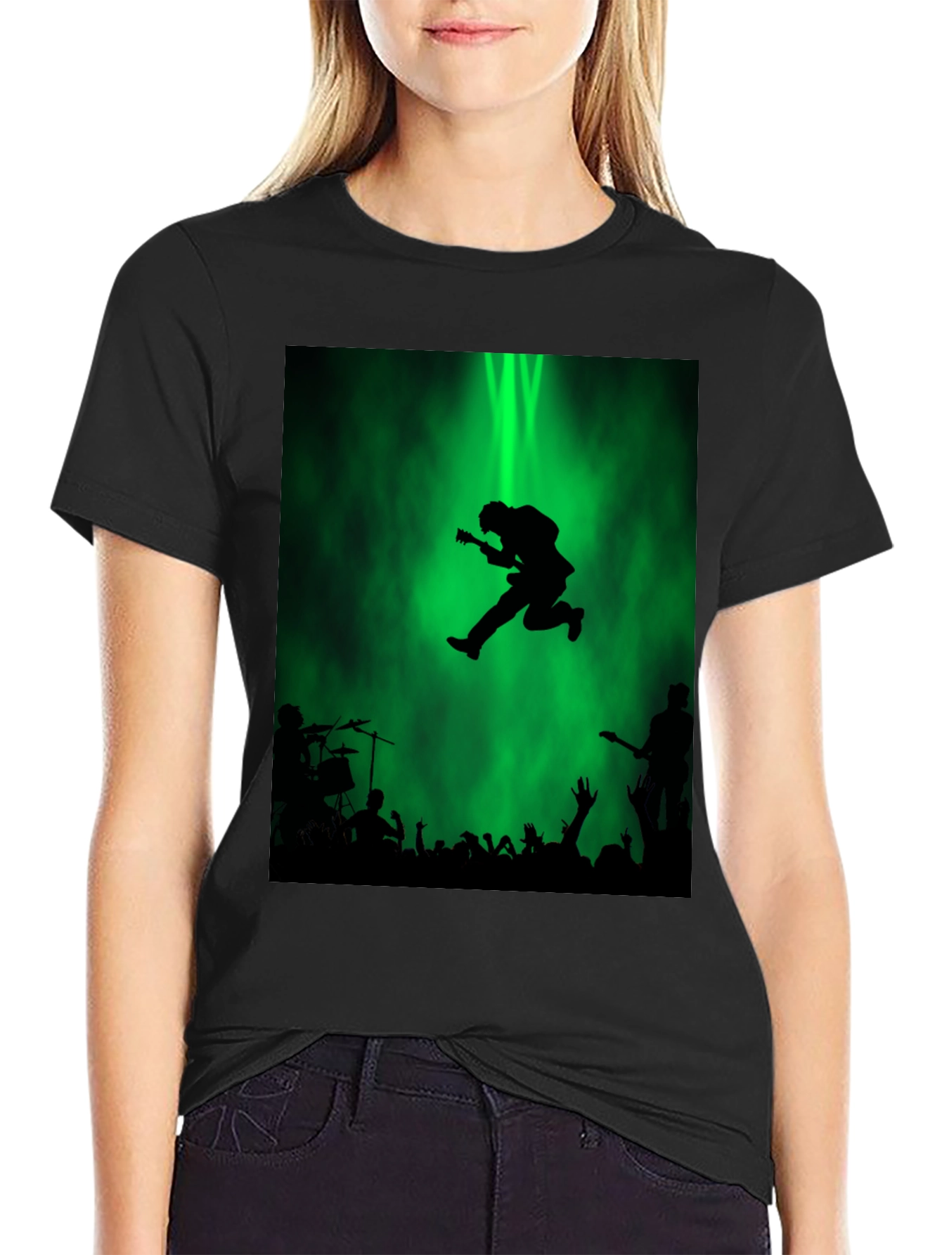 Rock Concert Graphic Tee - Black