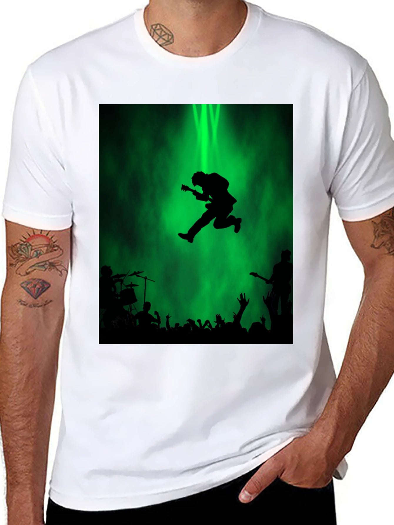 Rock Concert Graphic Tee - Black