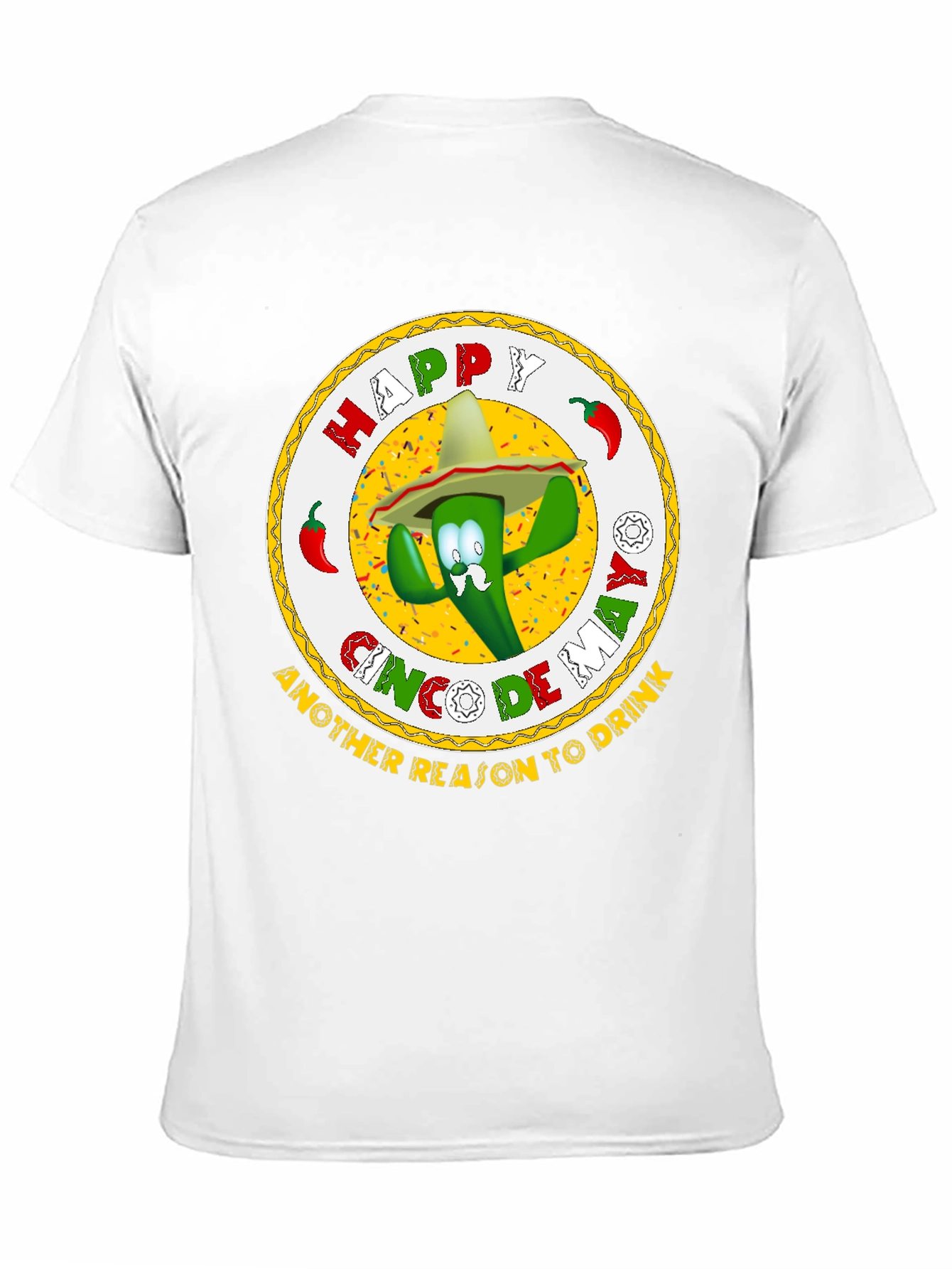 Happy Cinco de Mayo Black Graphic T-Shirt