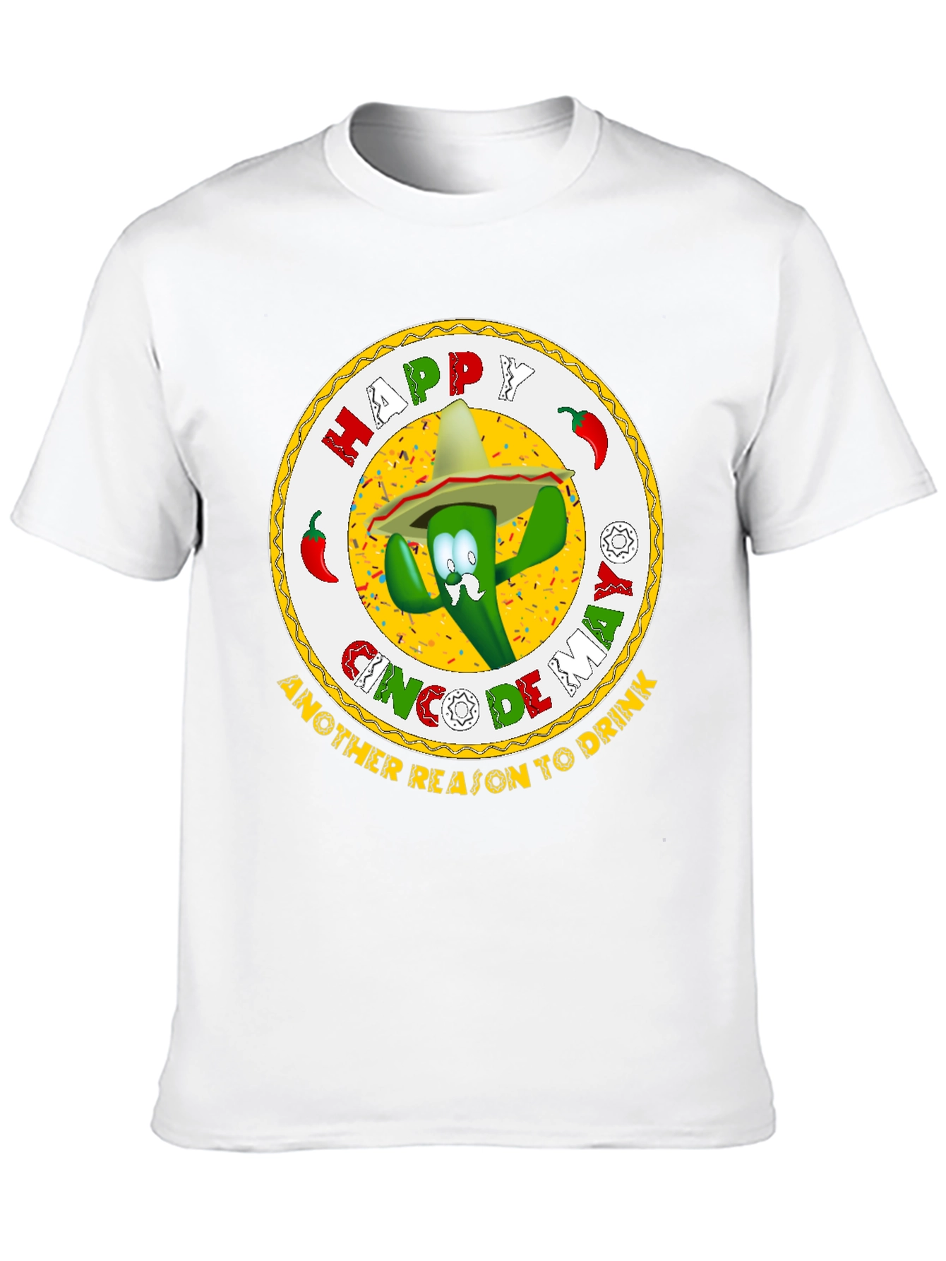 Happy Cinco de Mayo Black Graphic T-Shirt