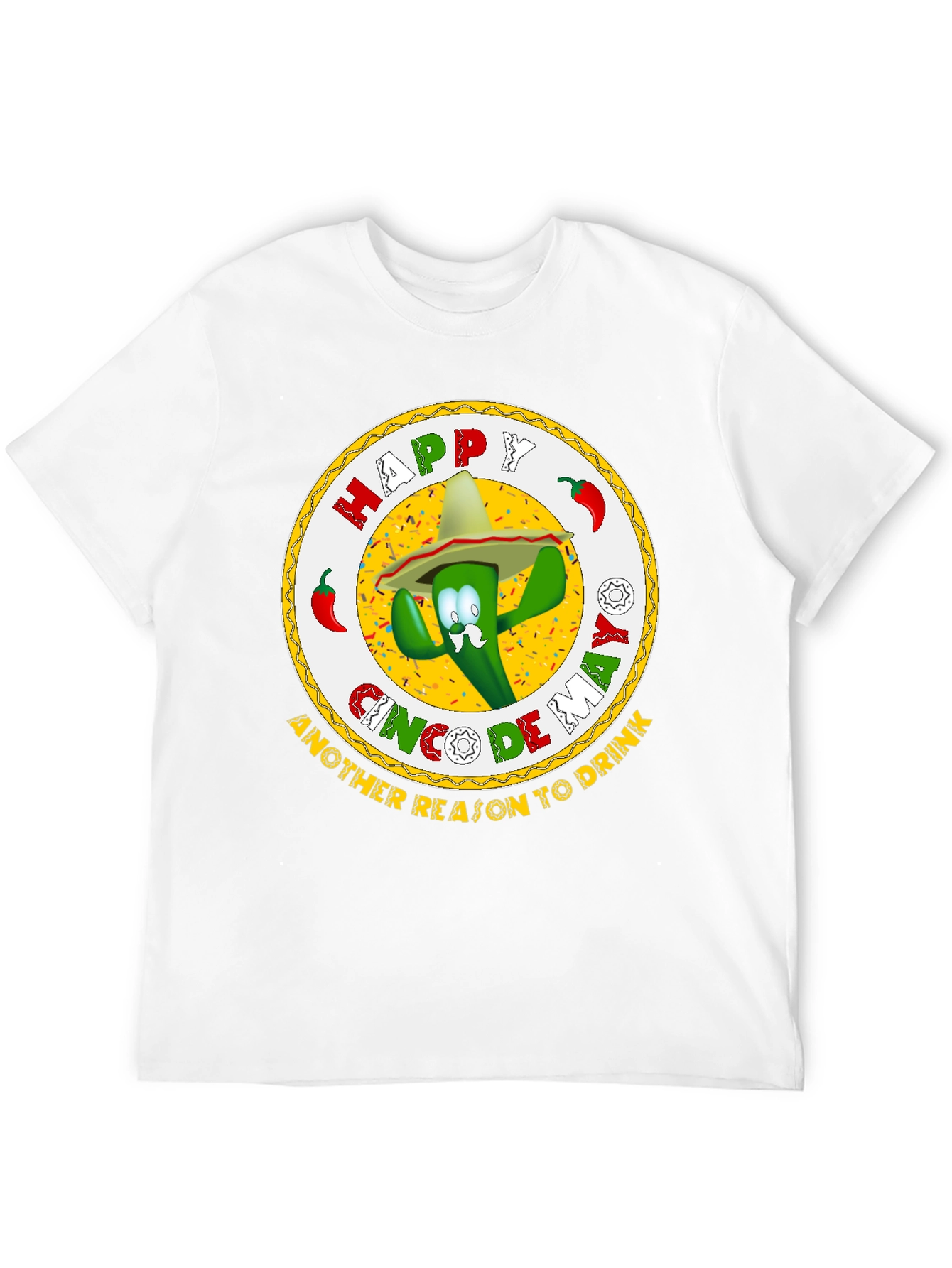 Happy Cinco de Mayo Black Graphic T-Shirt