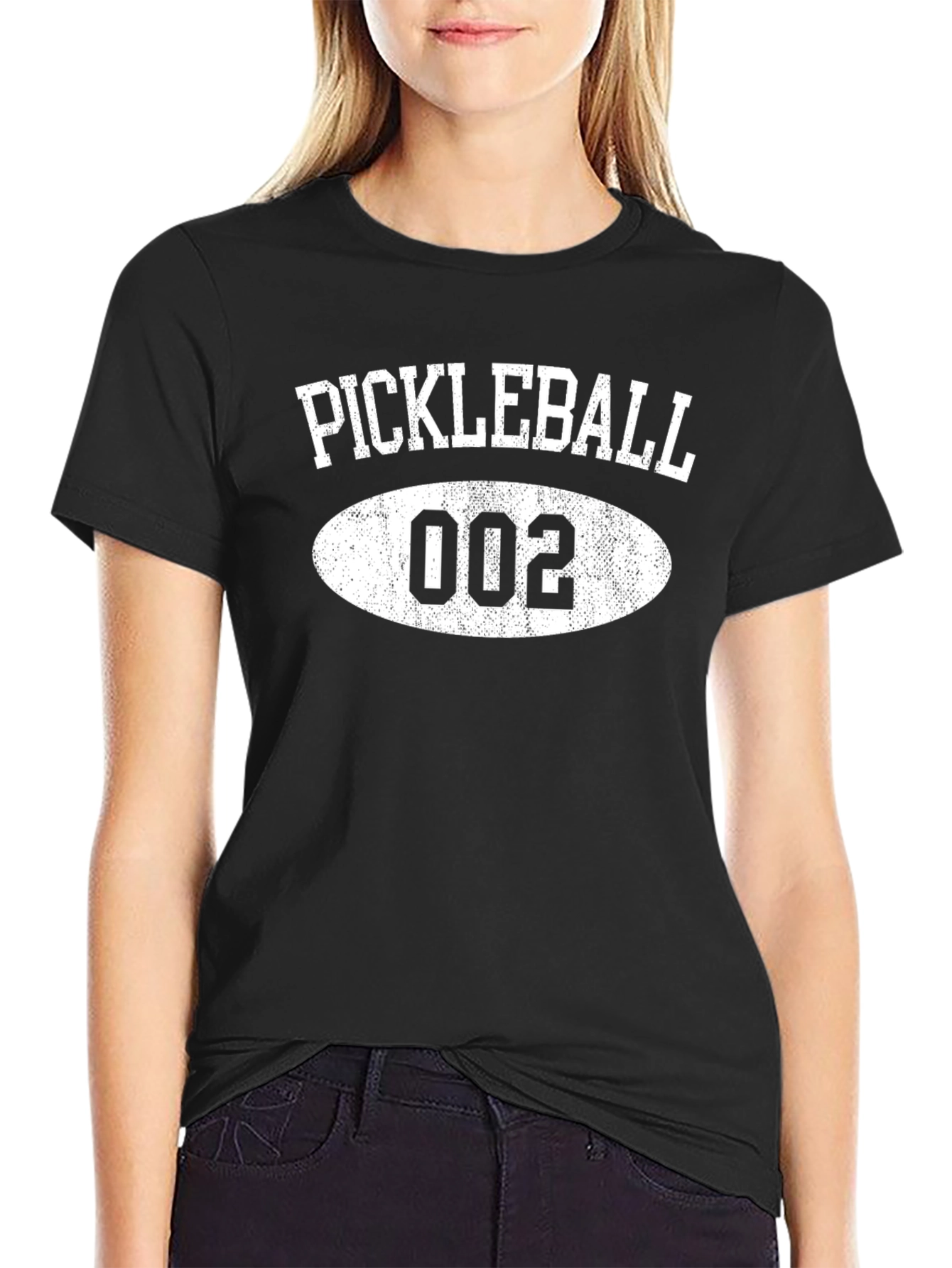 Pickleball 002 Black T-Shirt
