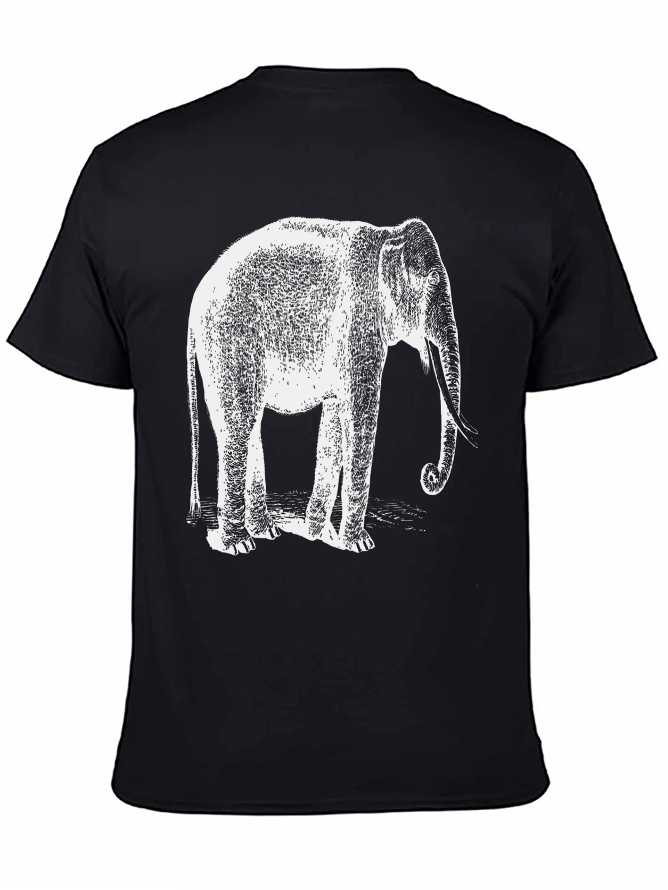 Elephant Graphic Tee - Black Casual Shirt