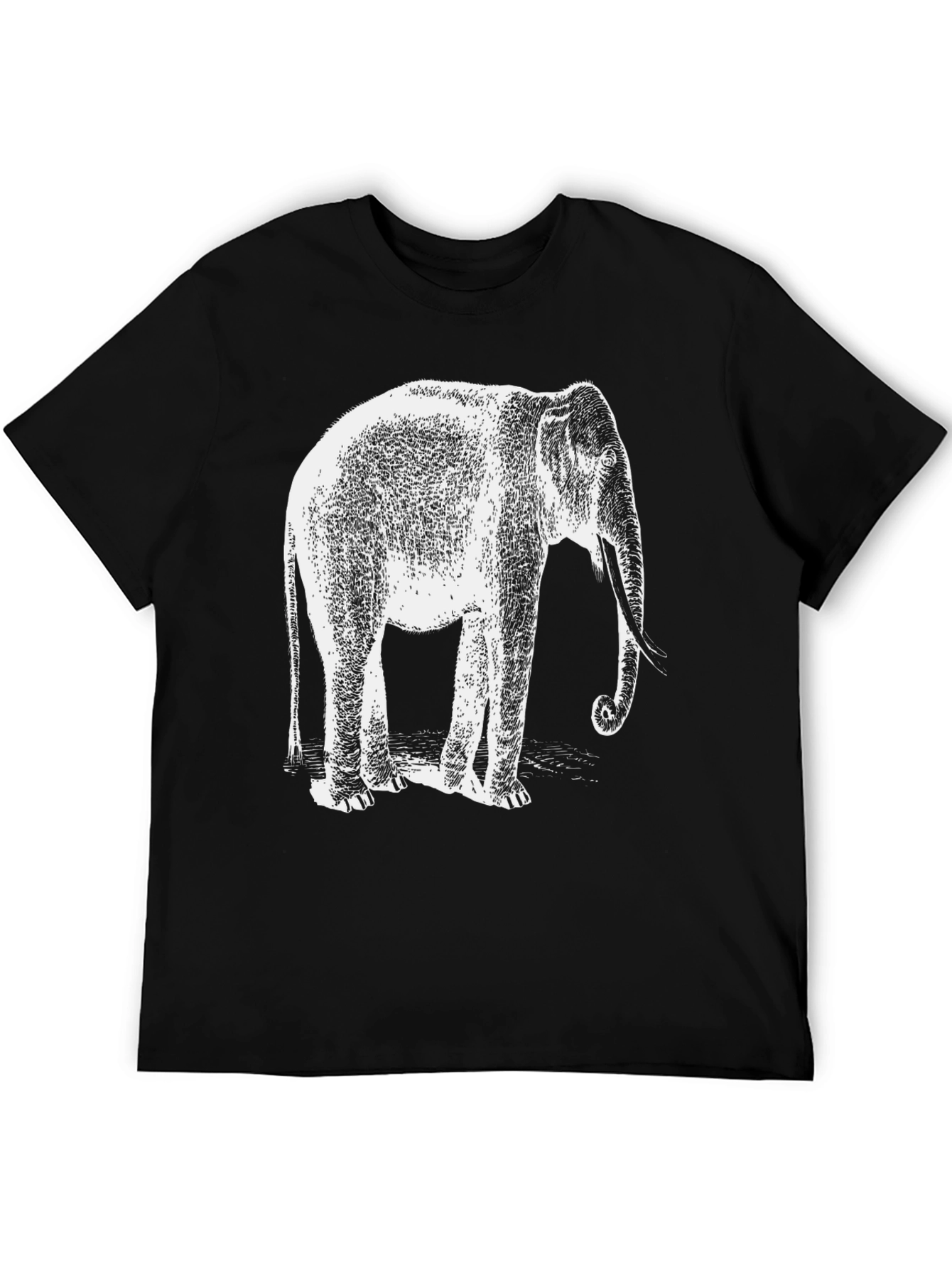 Elephant Graphic Tee - Black Casual Shirt