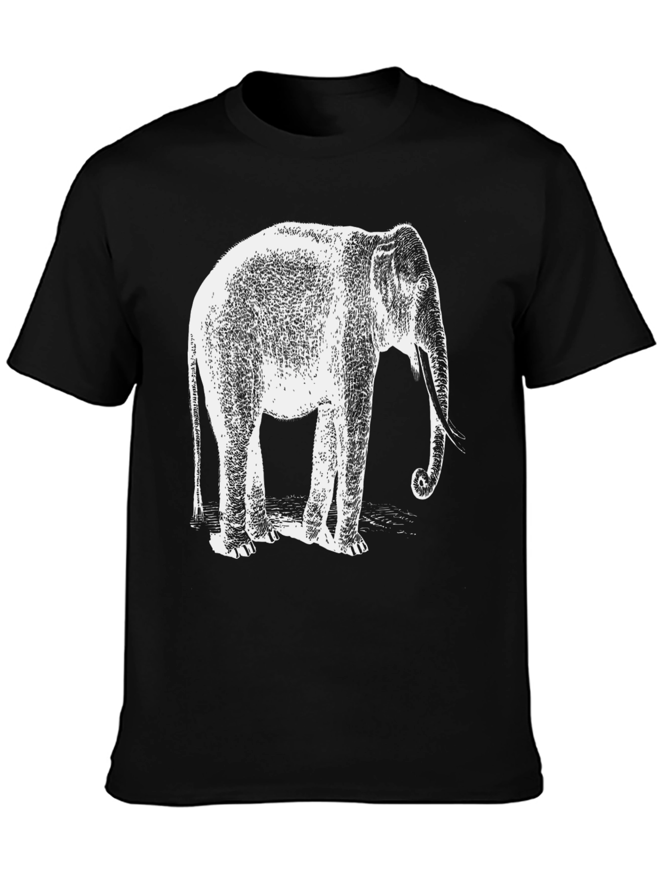 Elephant Graphic Tee - Black Casual Shirt