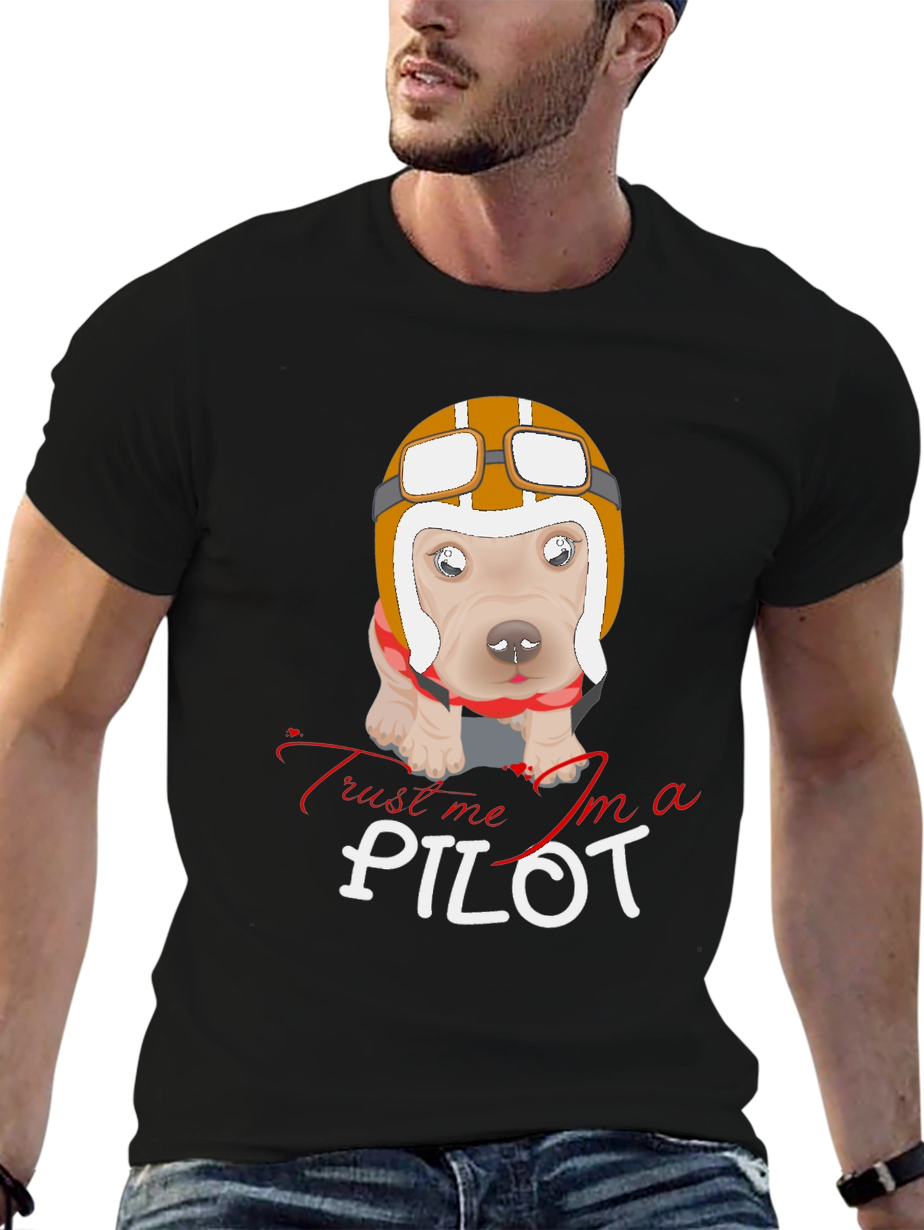 Funny Dog Pilot T-Shirt