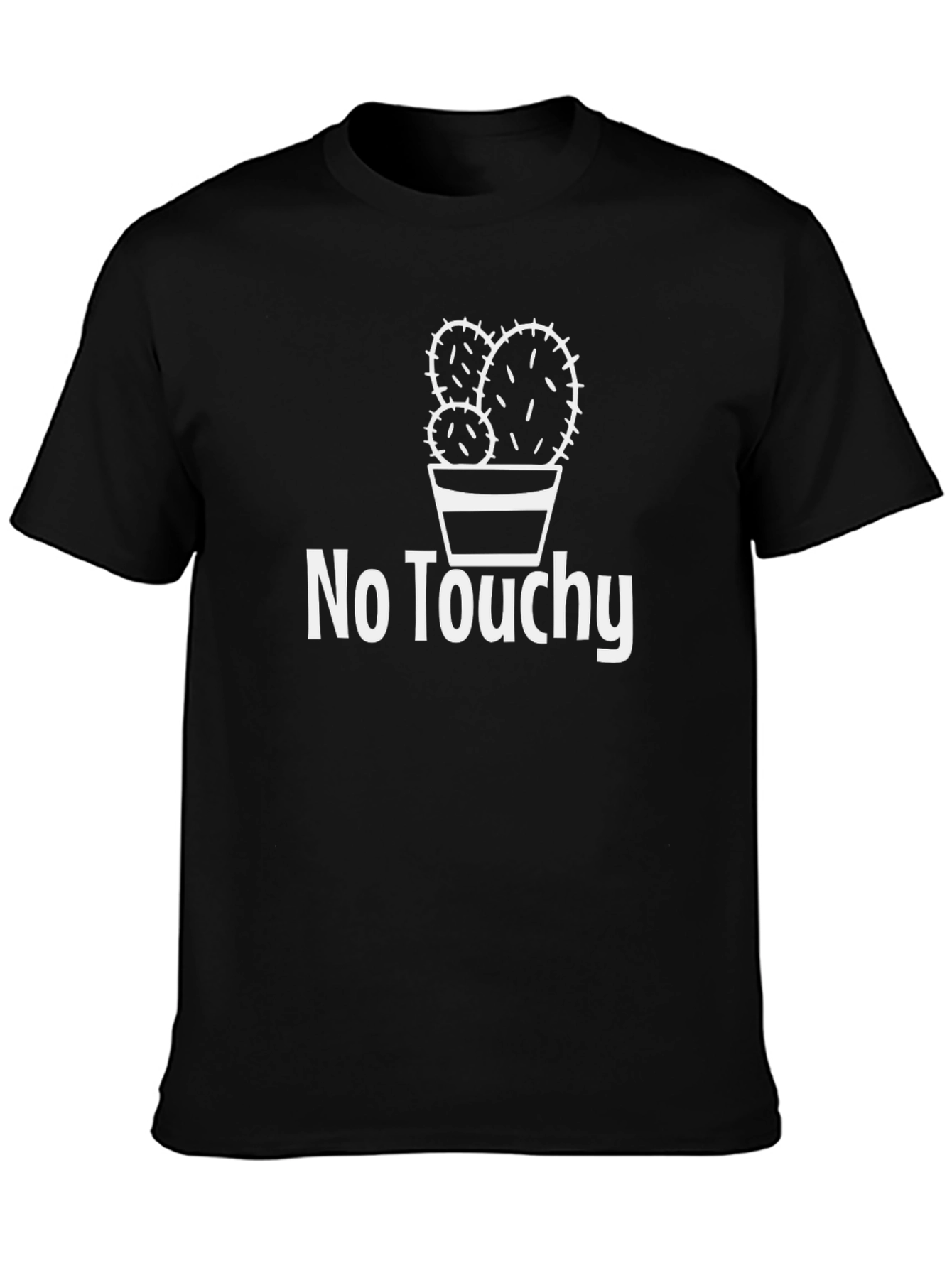 No Touchy Cactus Graphic Tee - Black T-Shirt