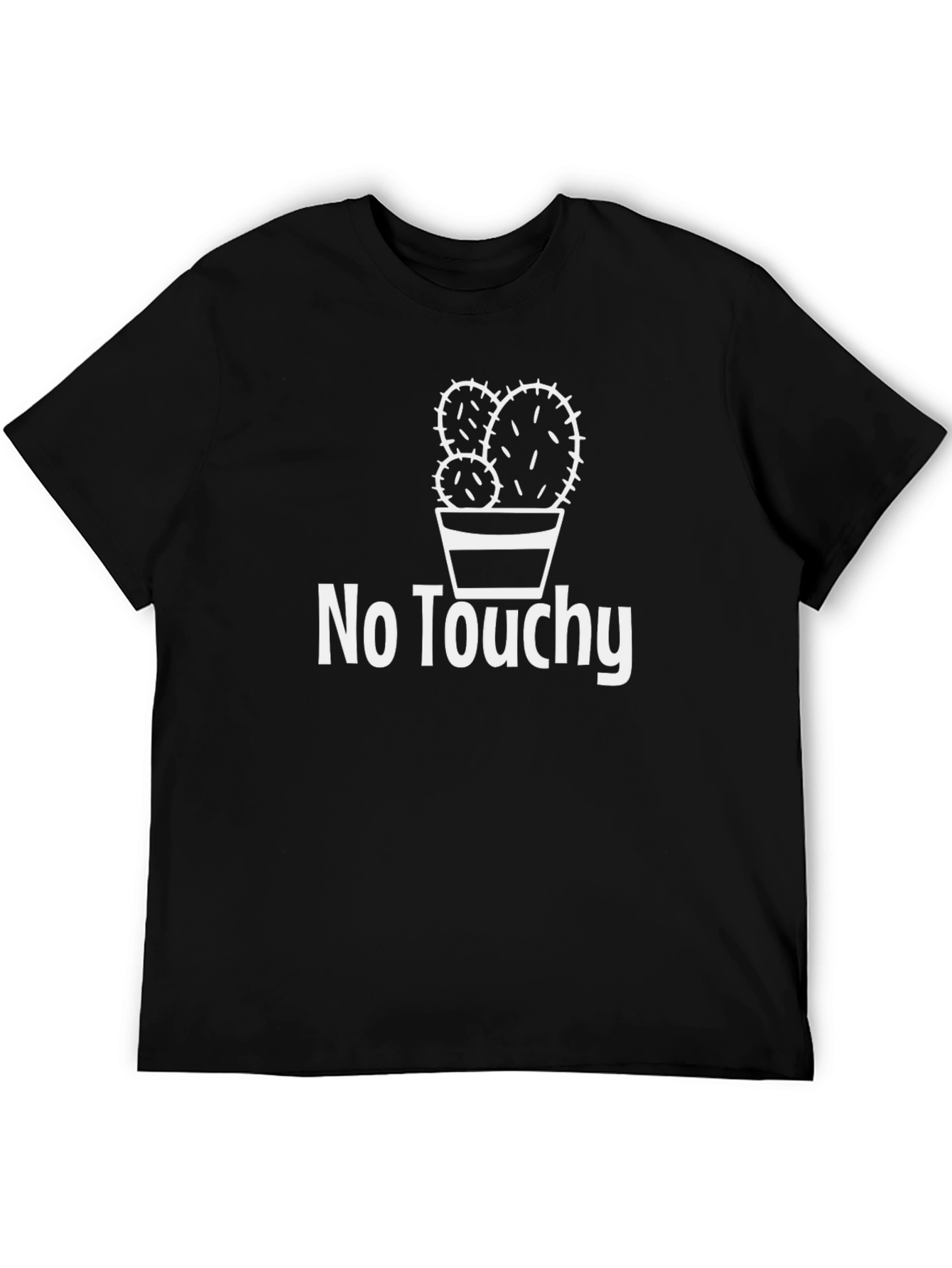 No Touchy Cactus Graphic Tee - Black T-Shirt