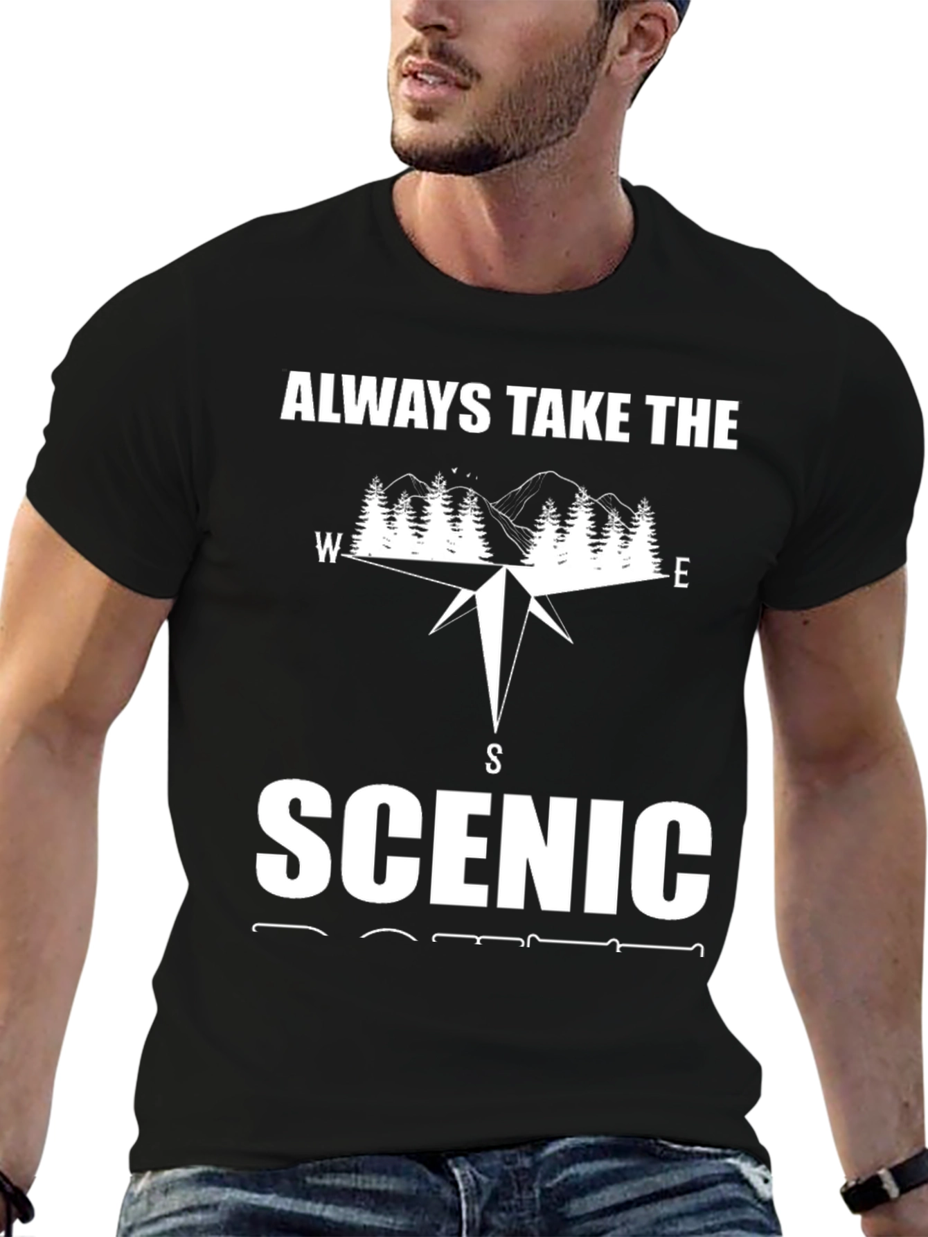 Scenic Route Compass Graphic T-Shirt