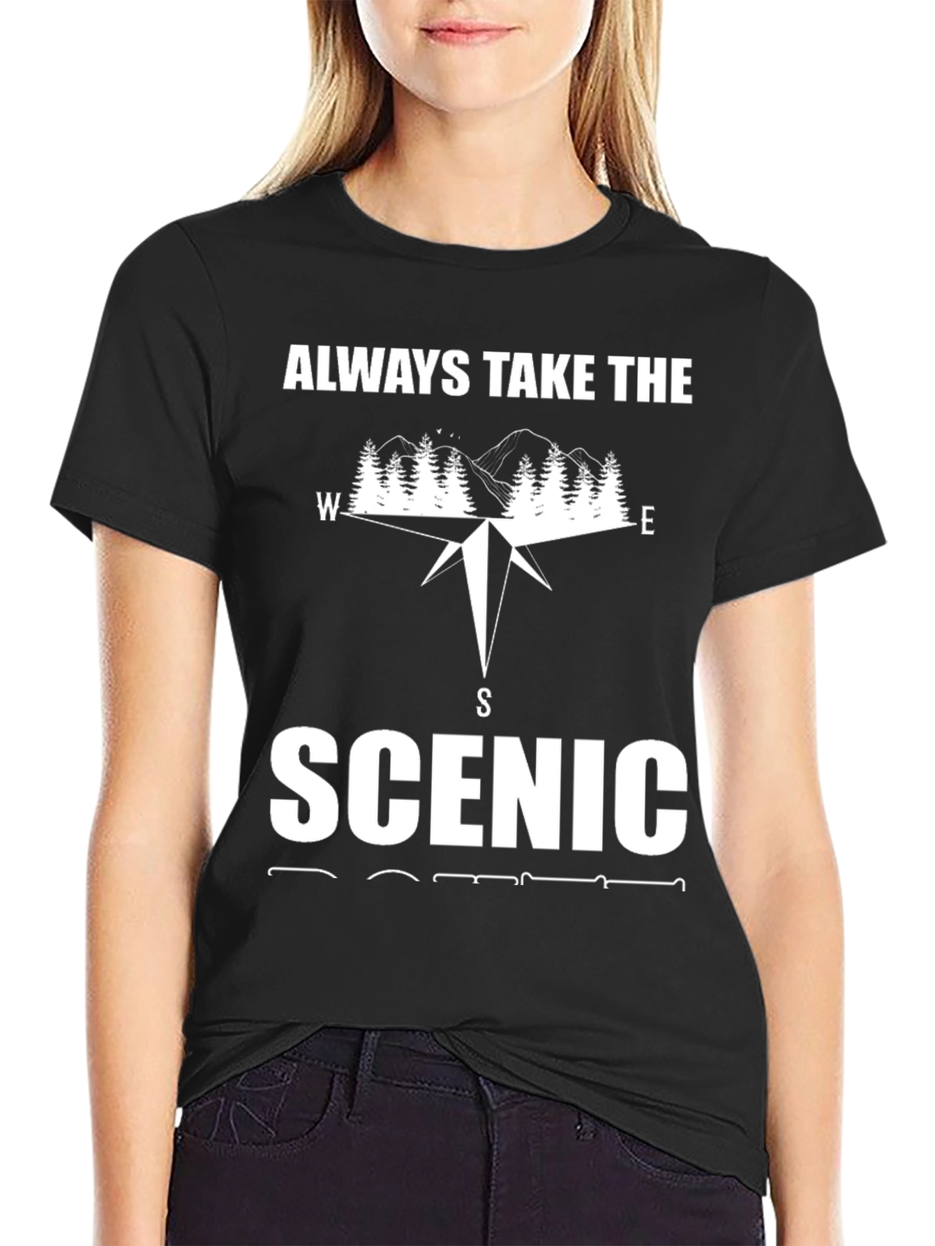 Scenic Route Compass Graphic T-Shirt