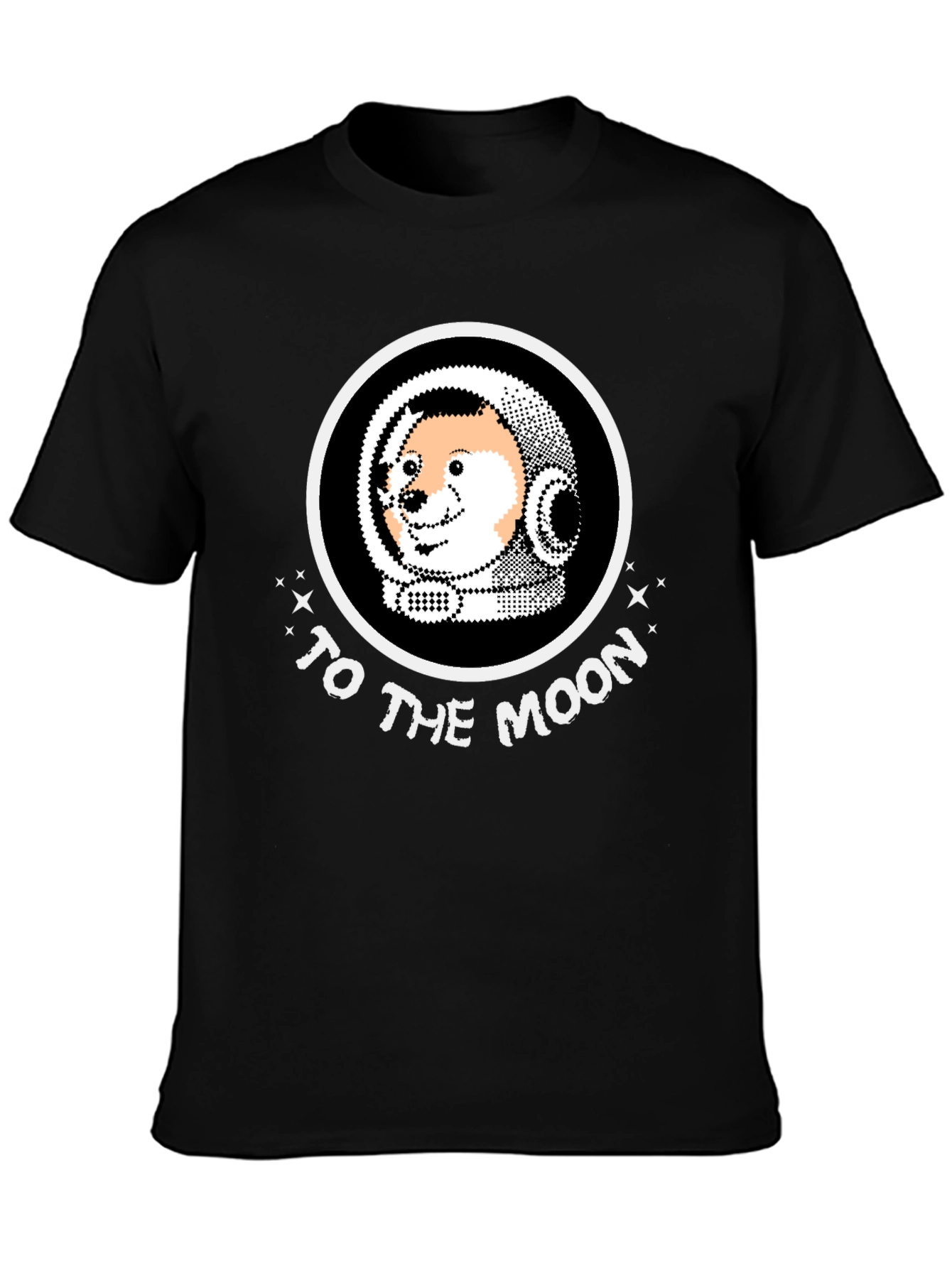 Doge to the Moon Black T-Shirt
