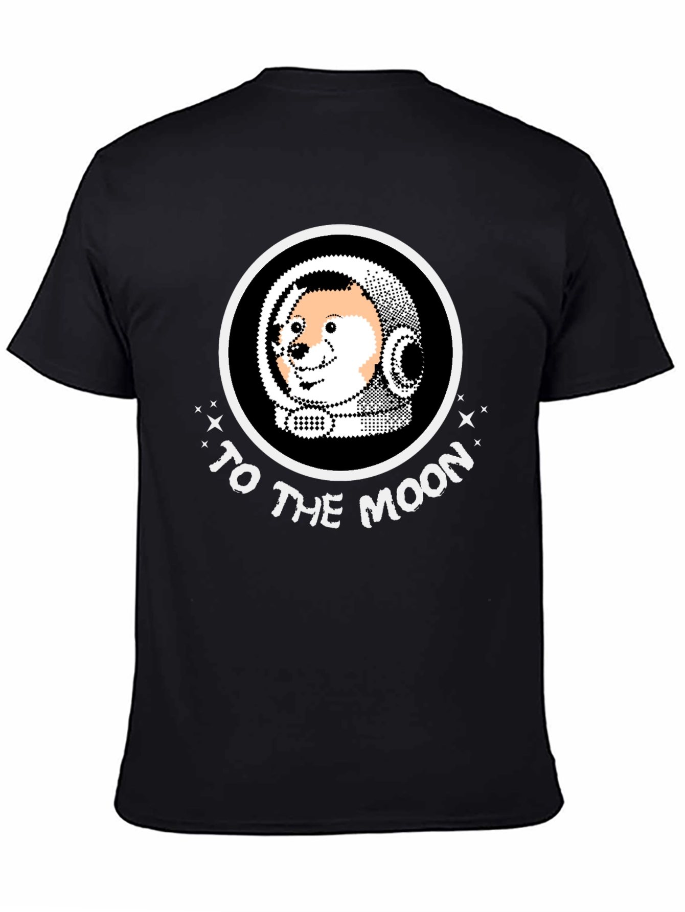 Doge to the Moon Black T-Shirt
