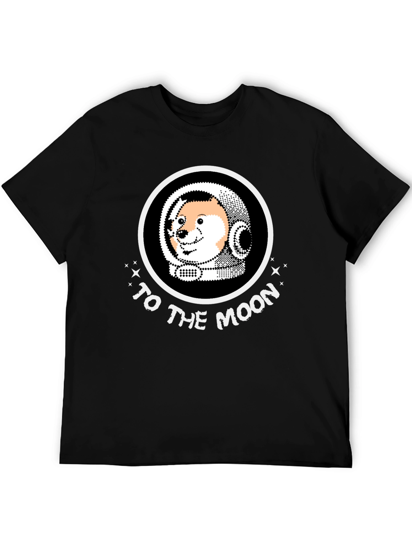 Doge to the Moon Black T-Shirt