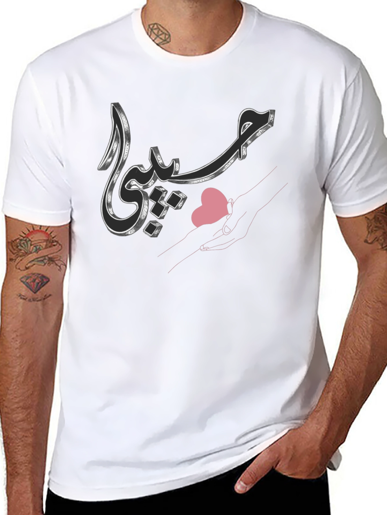 Arabic Script Graphic Black Tee