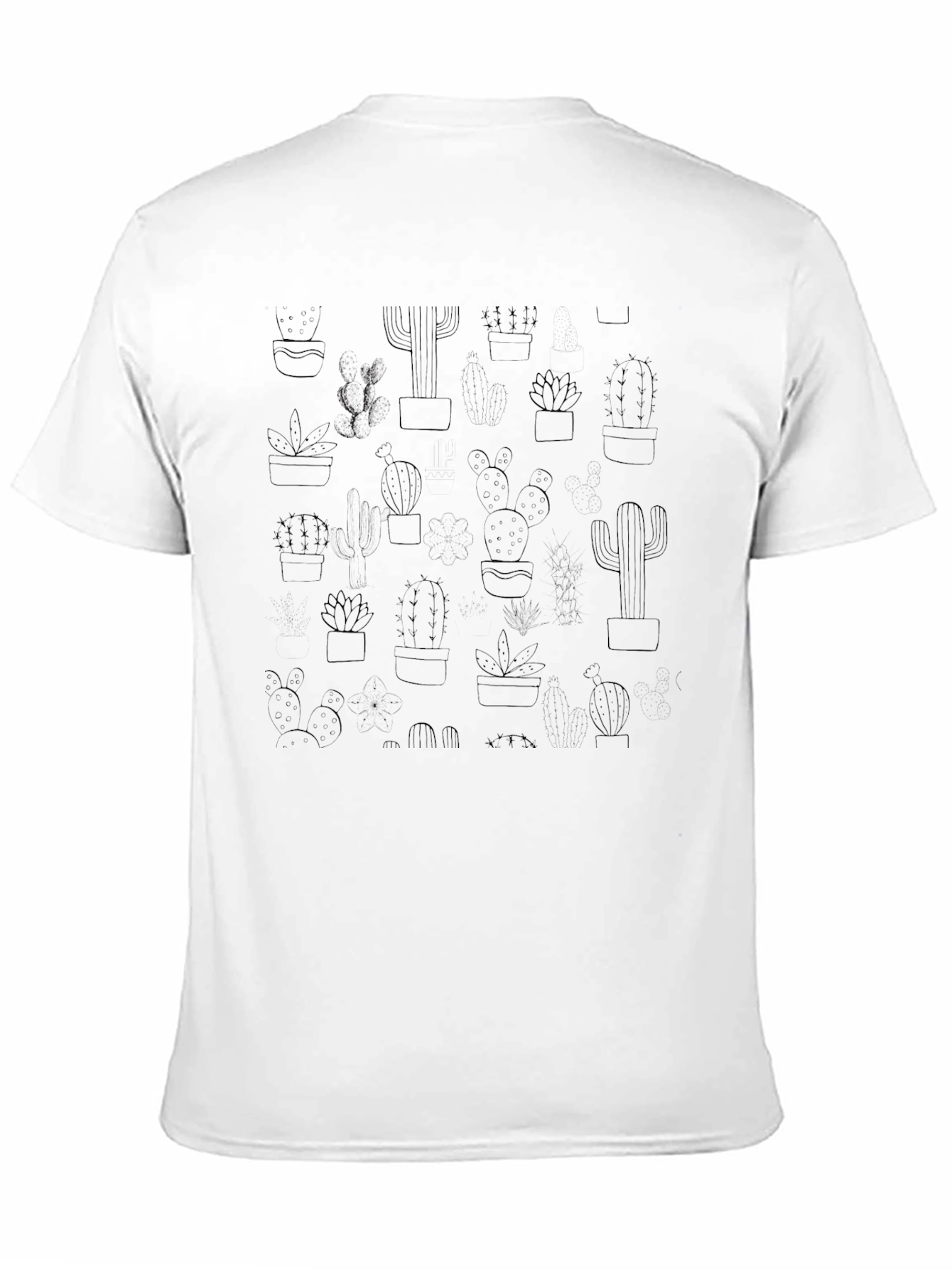 Cactus Graphic Print T-Shirt - Casual Style