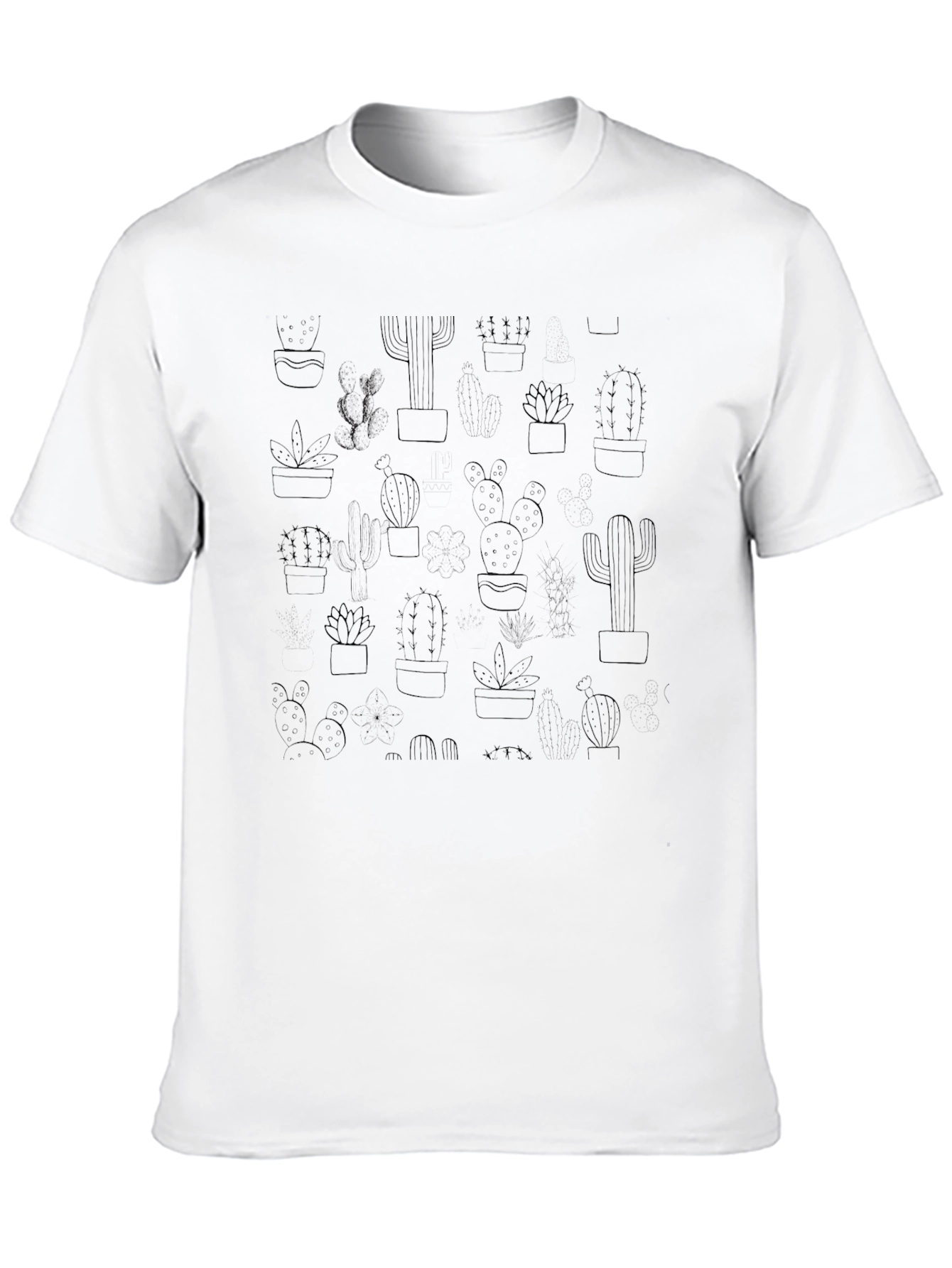 Cactus Graphic Print T-Shirt - Casual Style