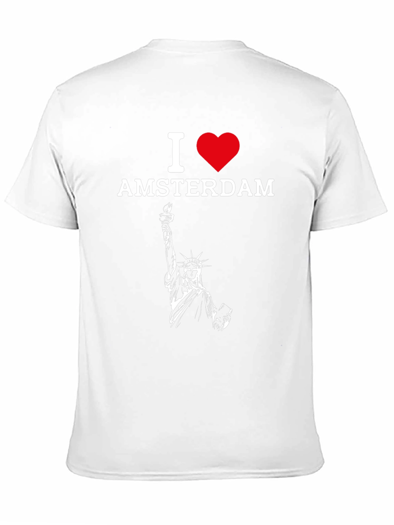 I Love Amsterdam T-Shirt Statue of Liberty Style
