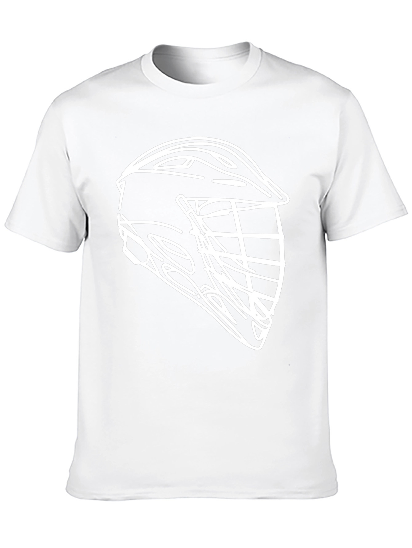 Lacrosse Helmet Outline Graphic Tee - Black