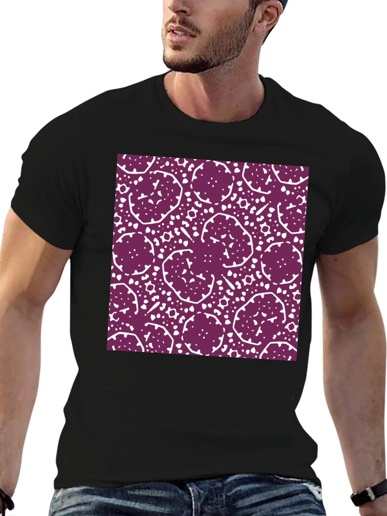 Abstract Pattern Crew Neck T-Shirt