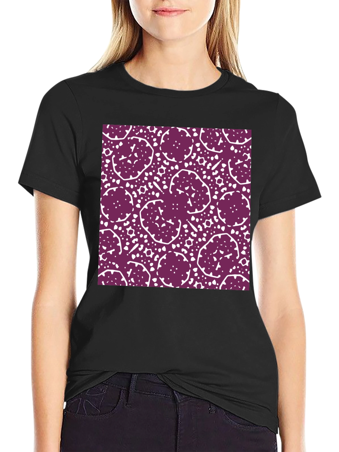 Abstract Pattern Crew Neck T-Shirt