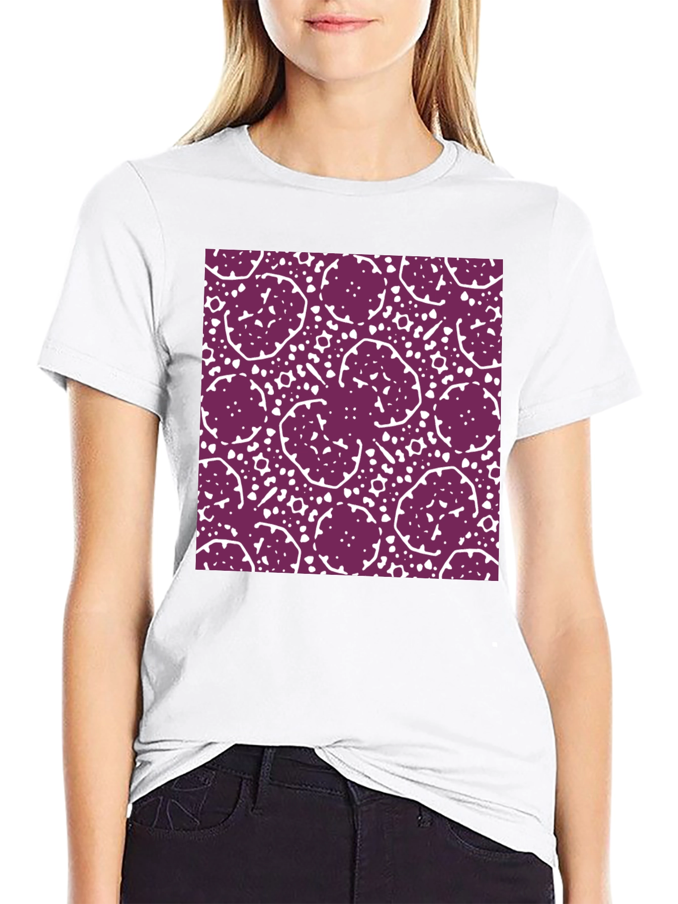 Abstract Pattern Crew Neck T-Shirt