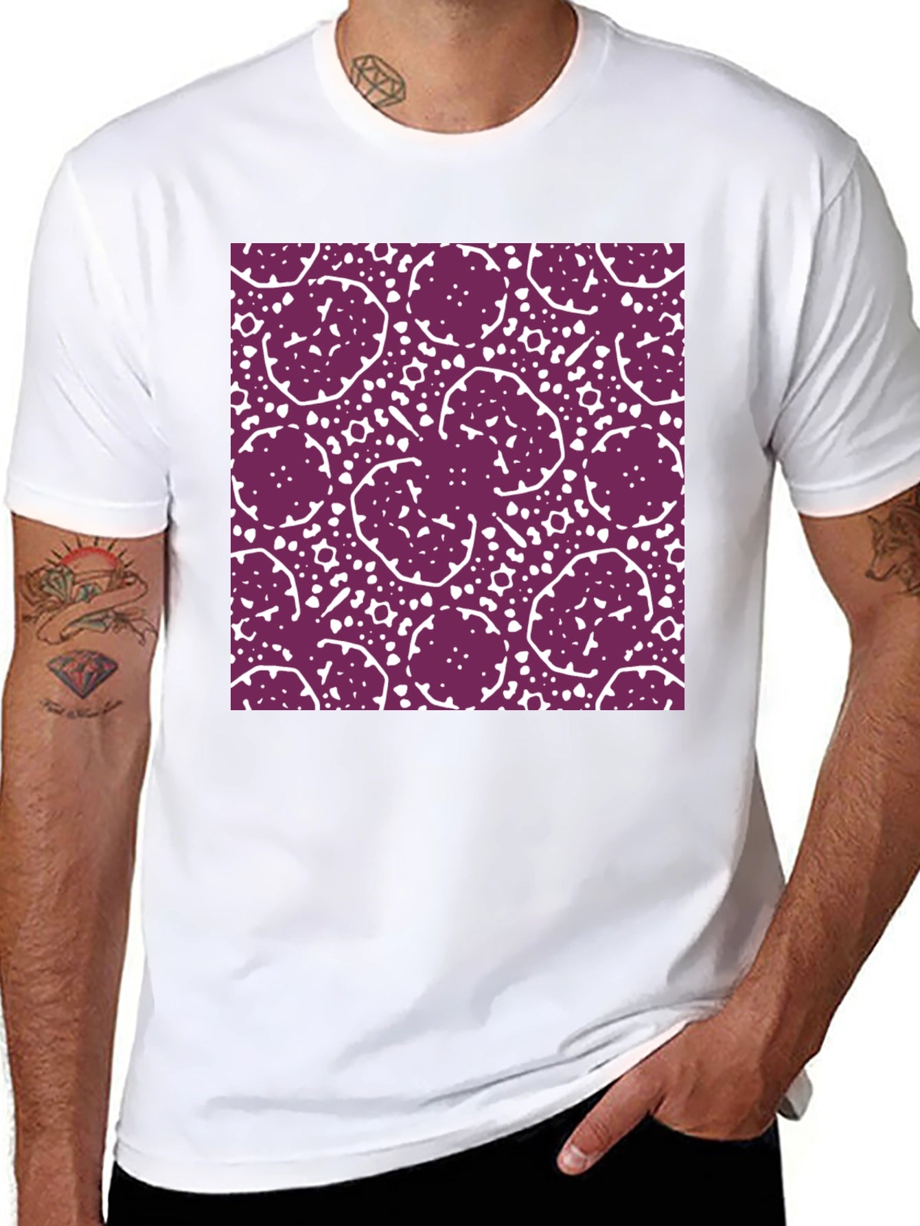 Abstract Pattern Crew Neck T-Shirt