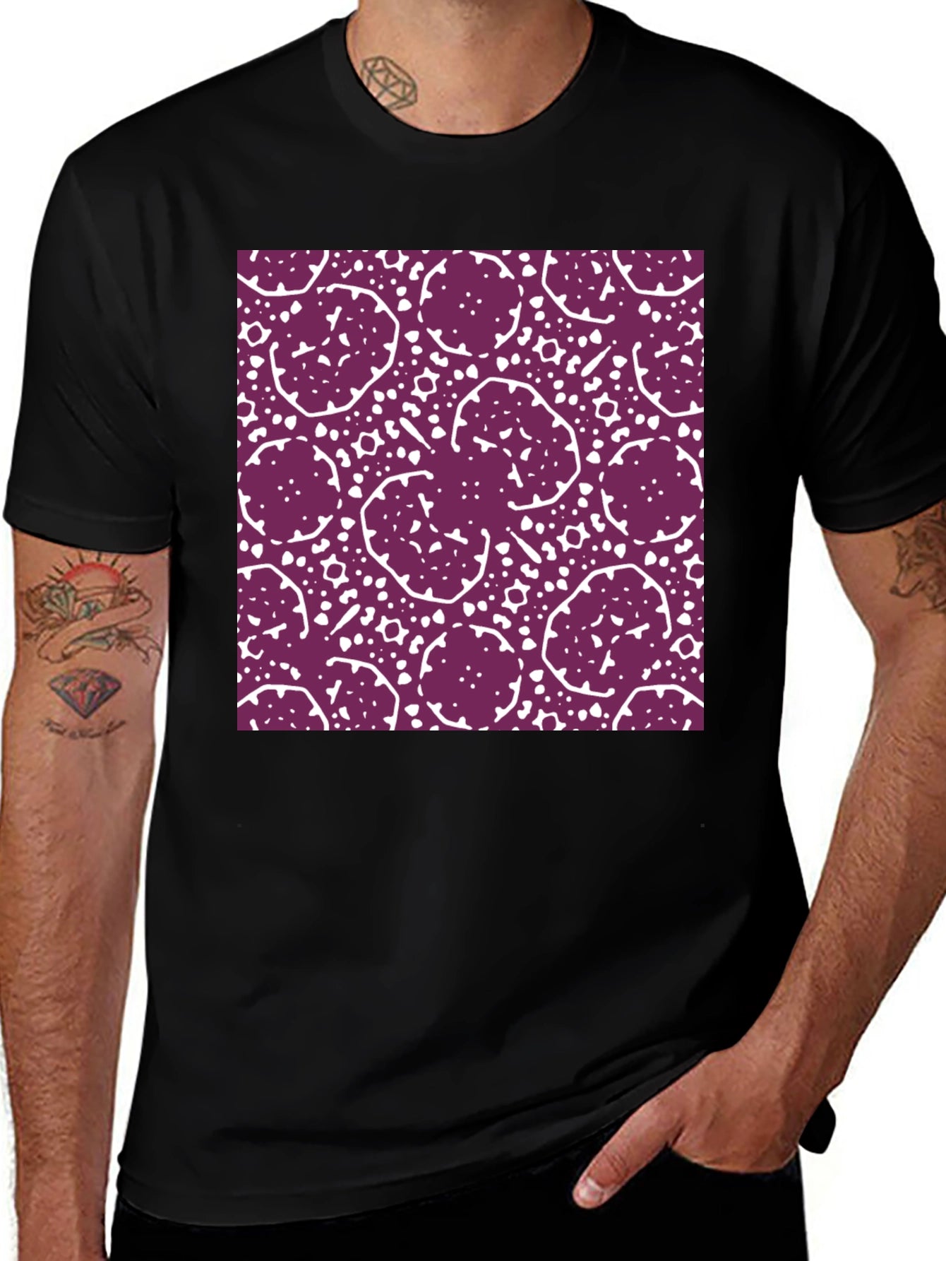 Abstract Pattern Crew Neck T-Shirt
