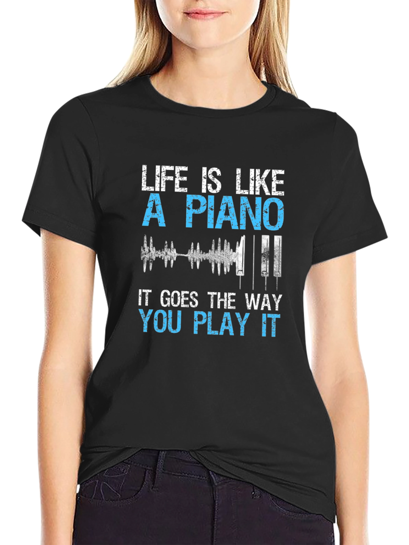 Life is Like a Piano Graphic T-Shirt
