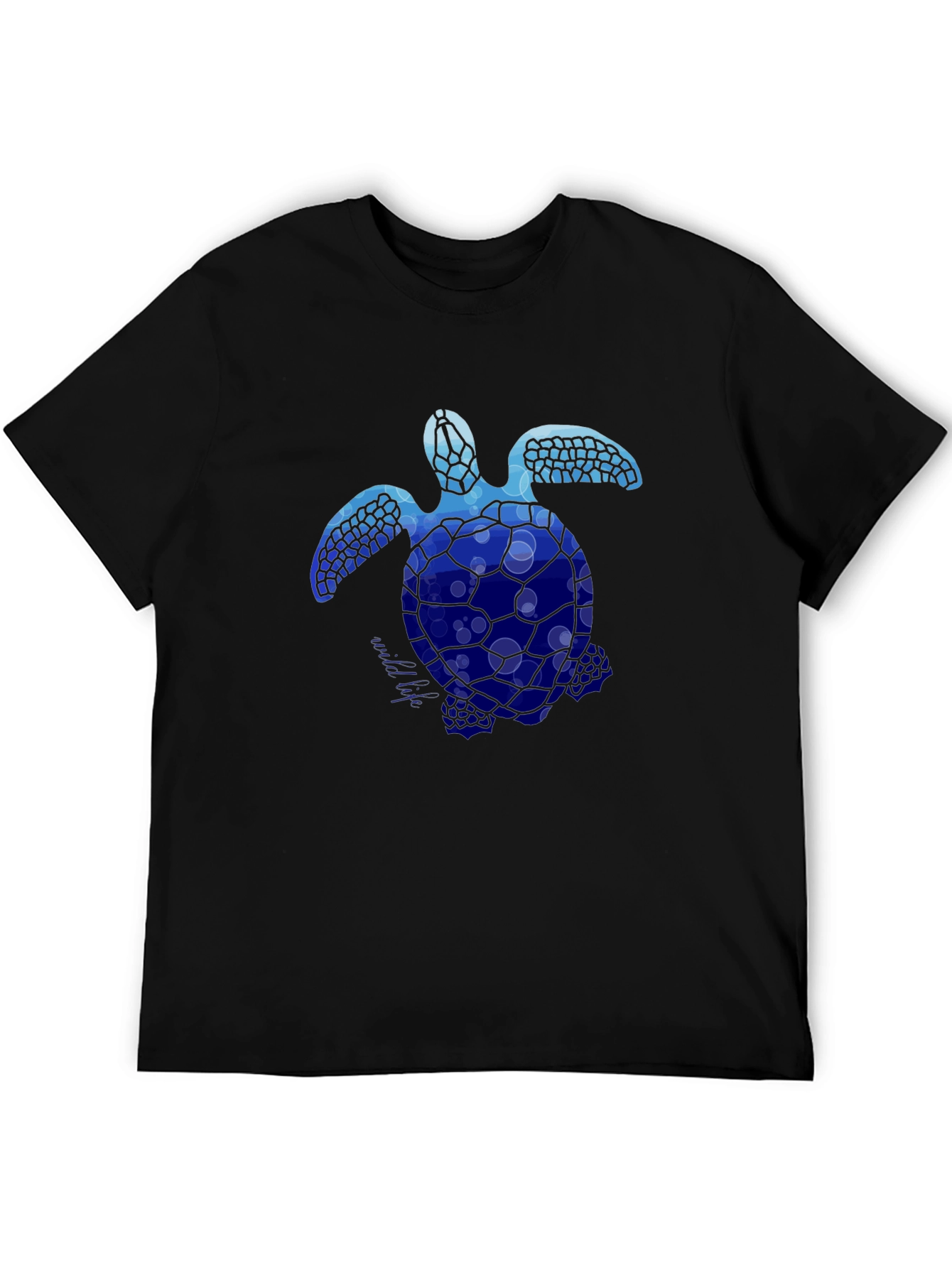 Blue Sea Turtle Graphic T-Shirt