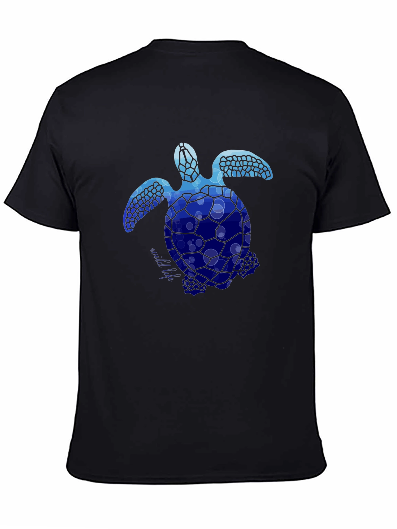 Blue Sea Turtle Graphic T-Shirt