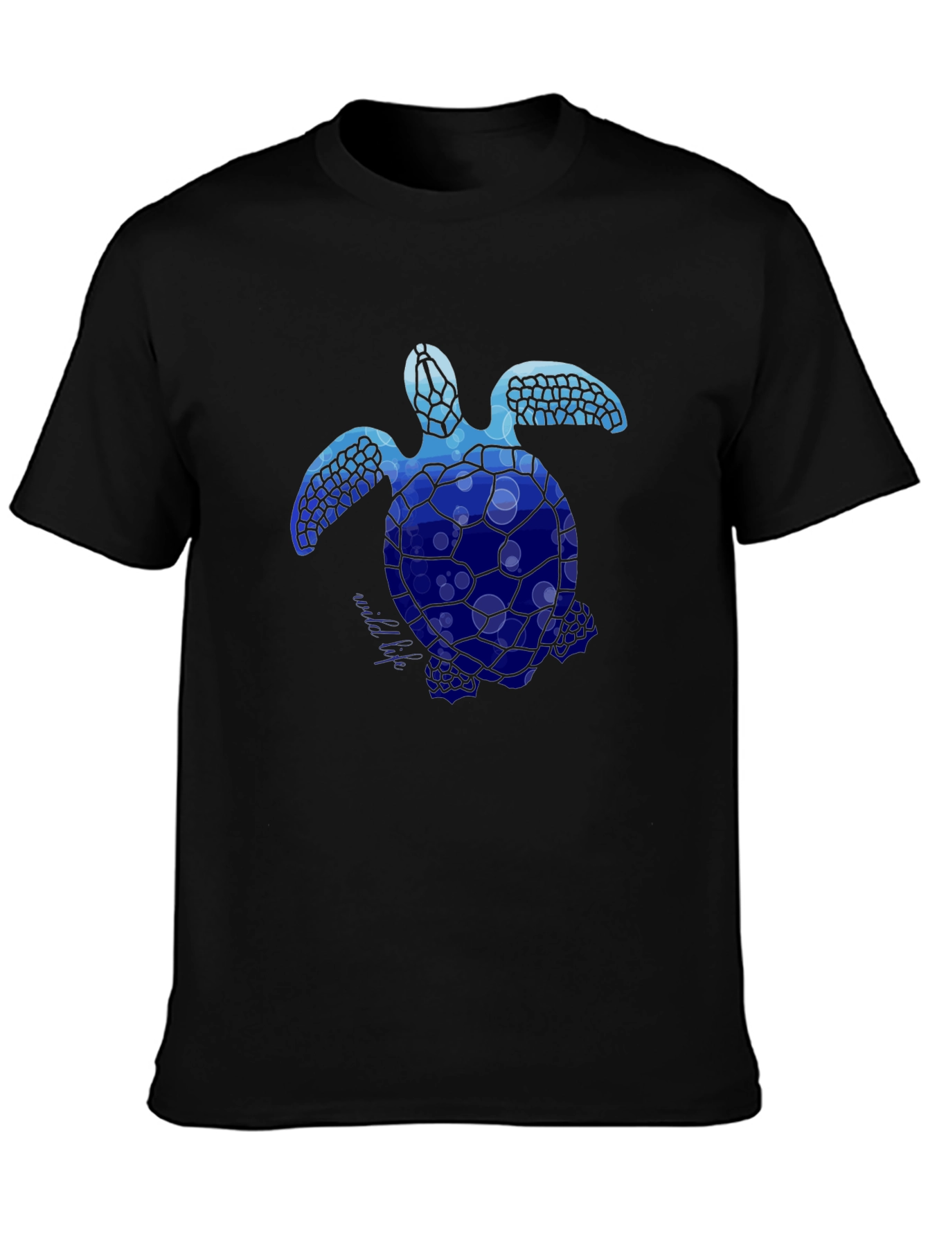 Blue Sea Turtle Graphic T-Shirt